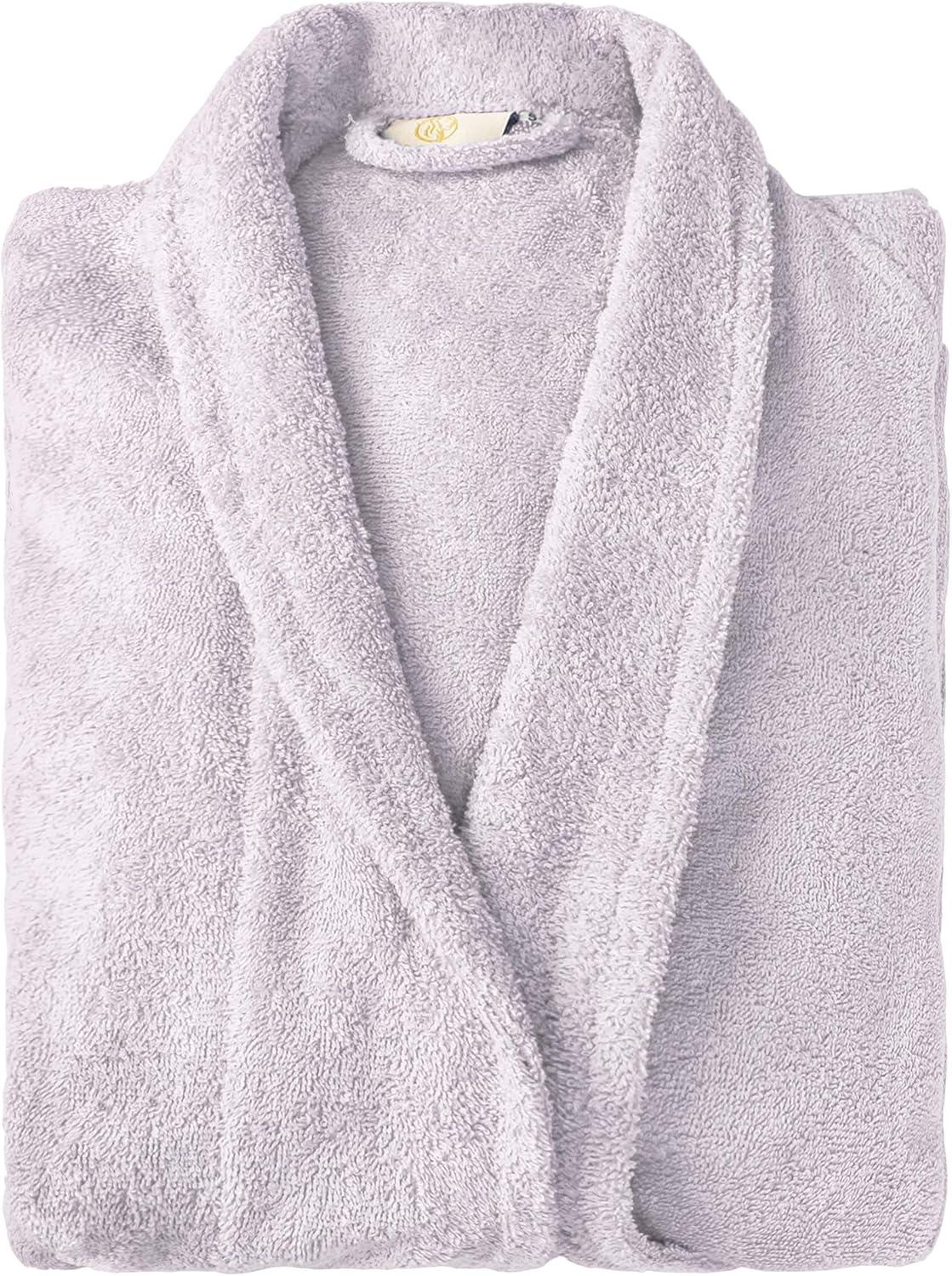 Small Lilac Cotton Terry Cloth Bathrobe