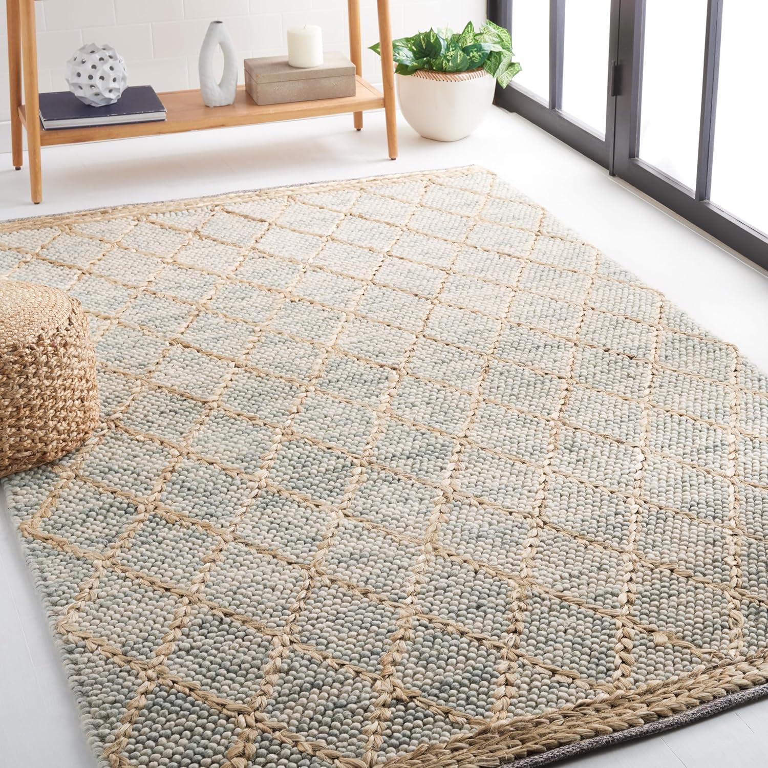 Natura NAT223 Hand Woven Indoor Area Rug - Ivory/Natural - 5'x8' - Safavieh