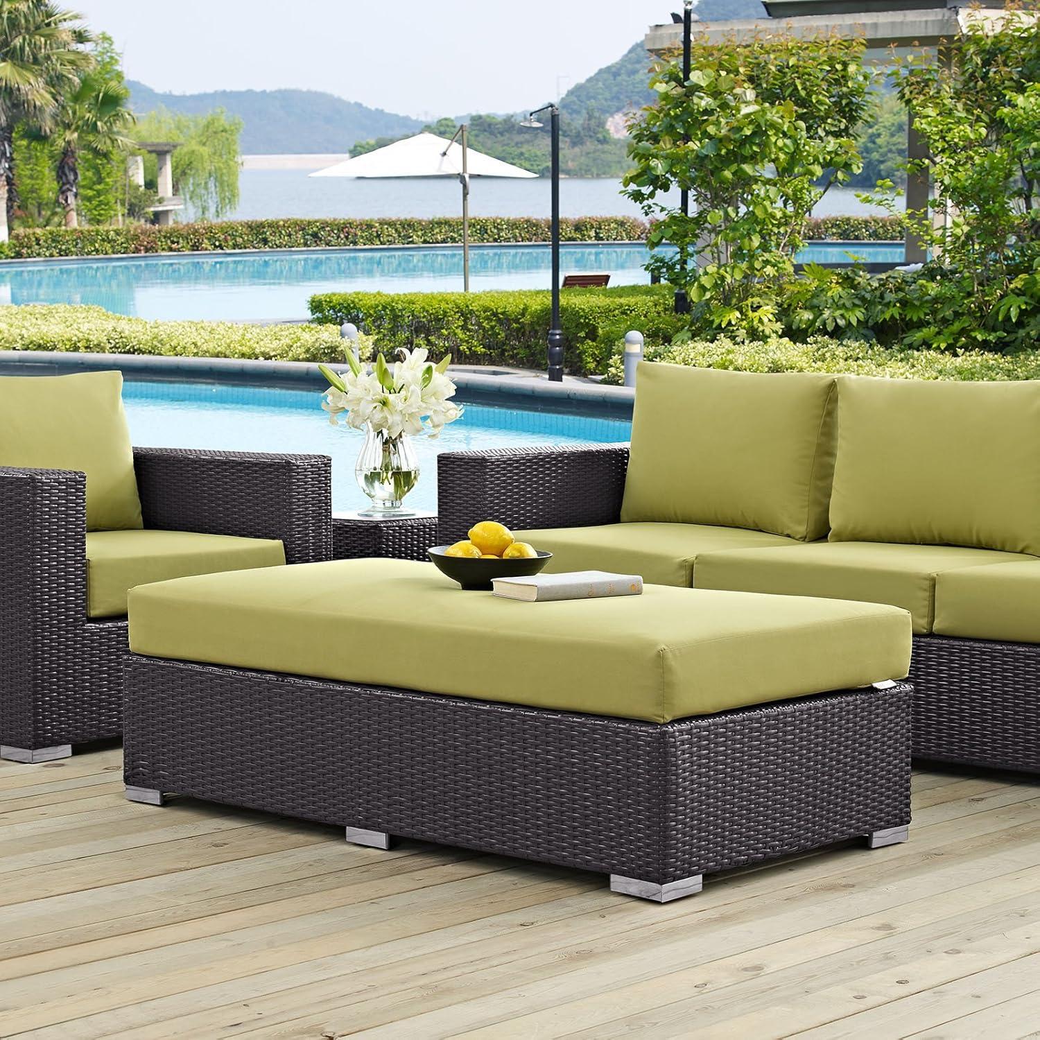 Elswick Rectangle Outdoor Ottoman with Cushion