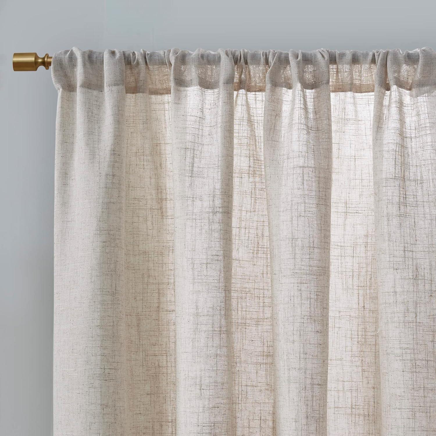 Kyler Linen Blend Light Filtering Curtain Panel Pair