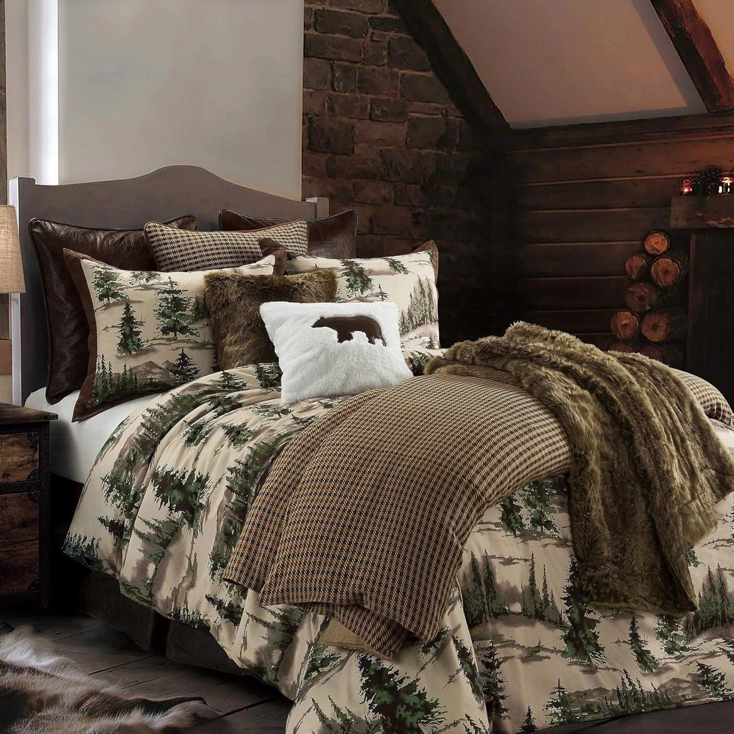 King Organic Cotton Gray Forest Comforter Set