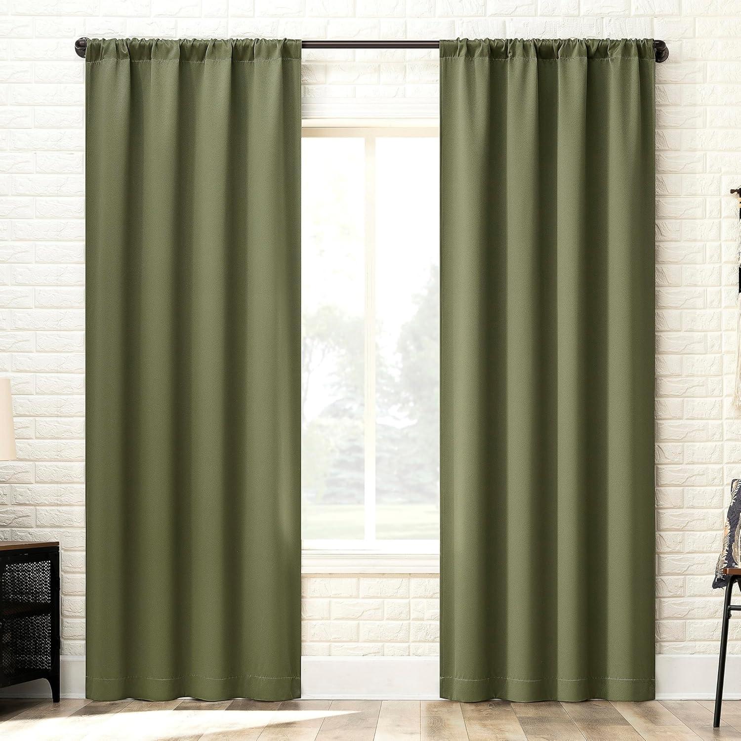 Bergen Theater Grade 100% Blackout Rod Pocket Curtain Panel