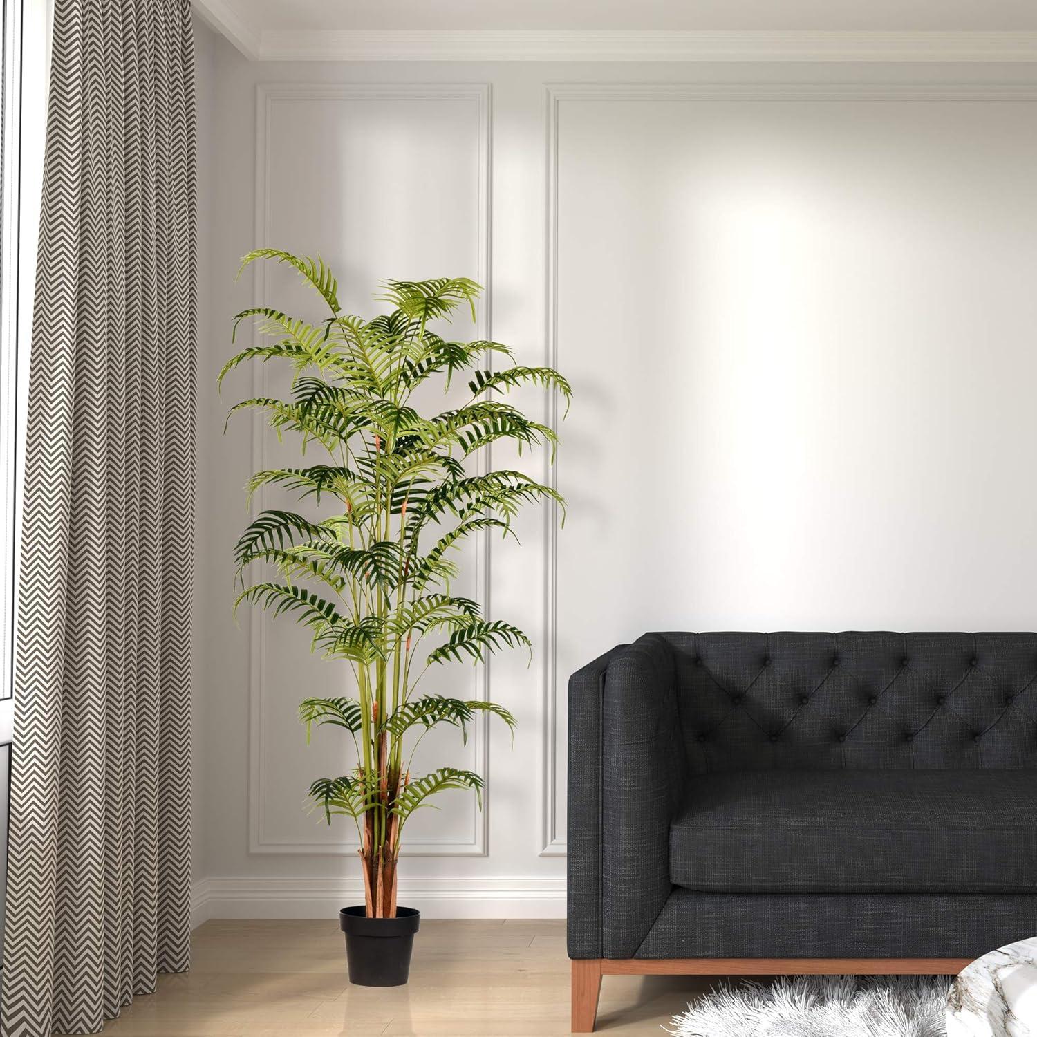 Birch Lane™ Madie 70" Artificial Potted Fern Palm Real Touch Leaves