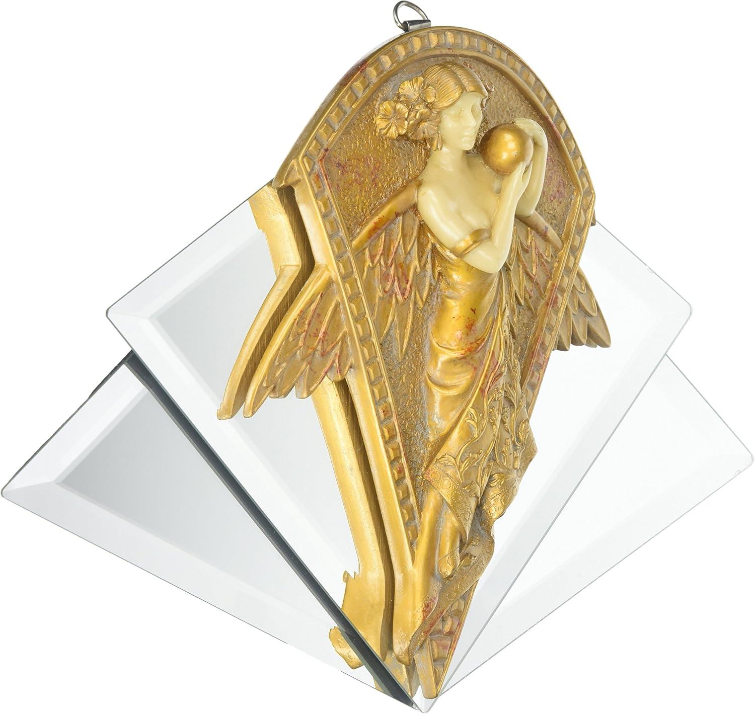 Design Toscano Art Nouveau Angel Mirrored Wall Sculpture