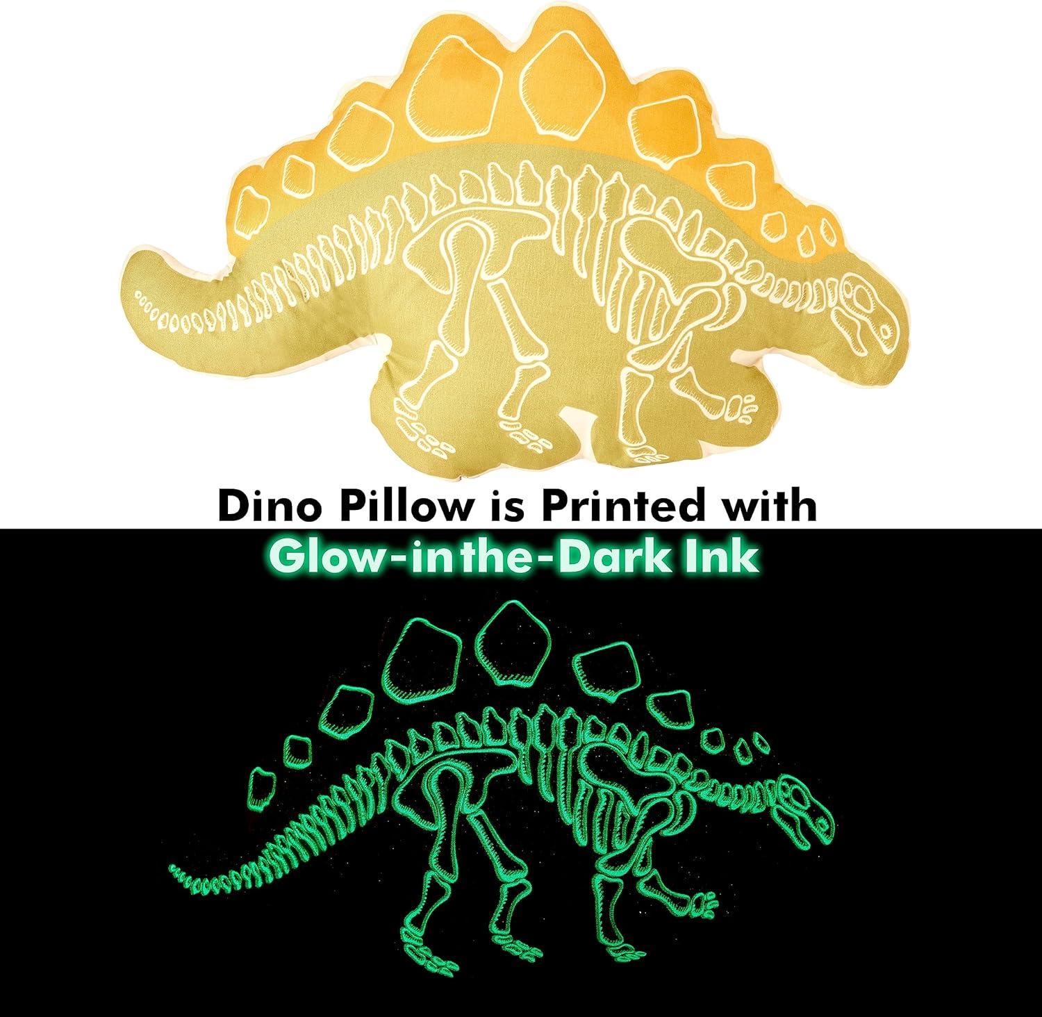 Kids Dino Discovery Full Bed In A Bag Set with Decorative Pillow