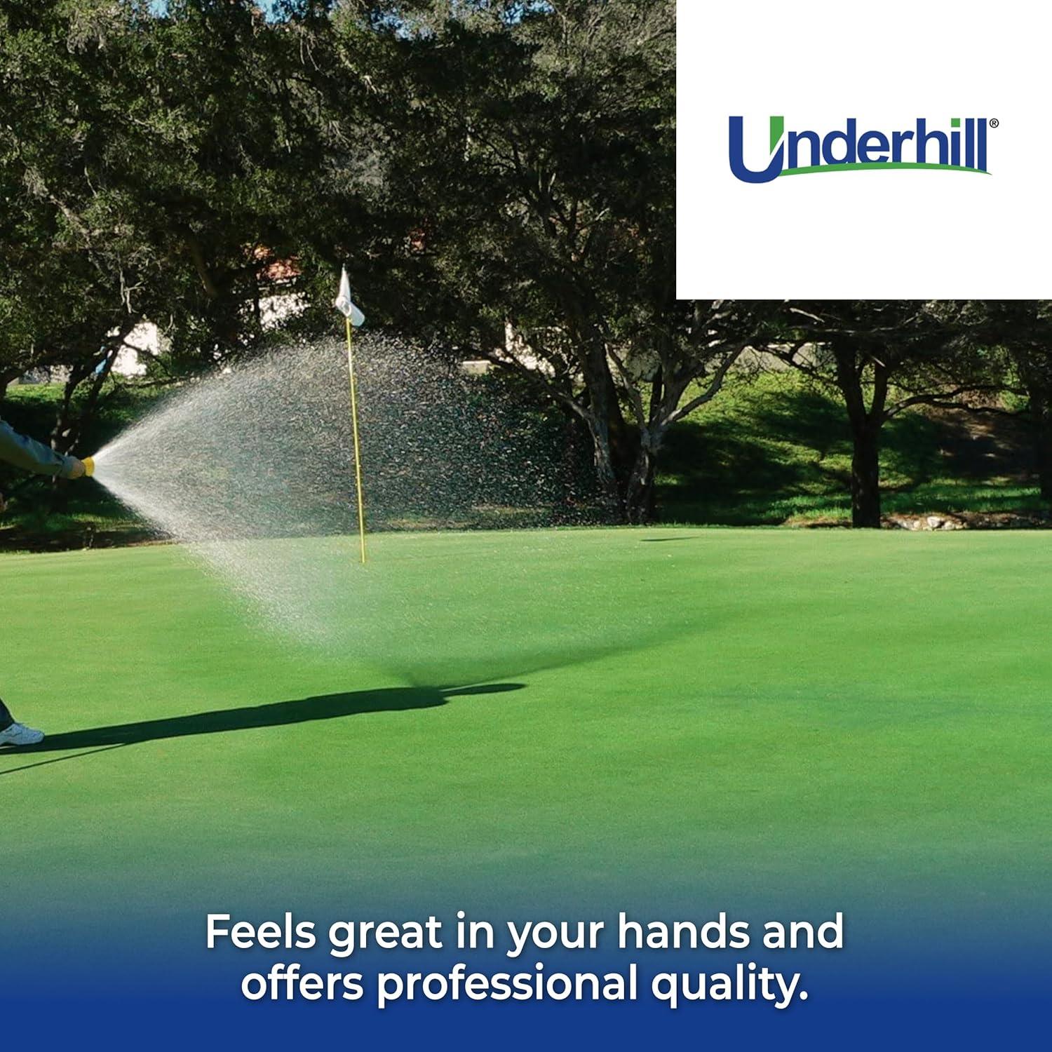 Underhill Magnum Garden Water Hose Nozzle, Sprayer, 37 GPM 80 PSI, 3/4-Inch Thread Inlet, Jet, Soak, Fan, Metal and Rubber, Adjustable, NG450