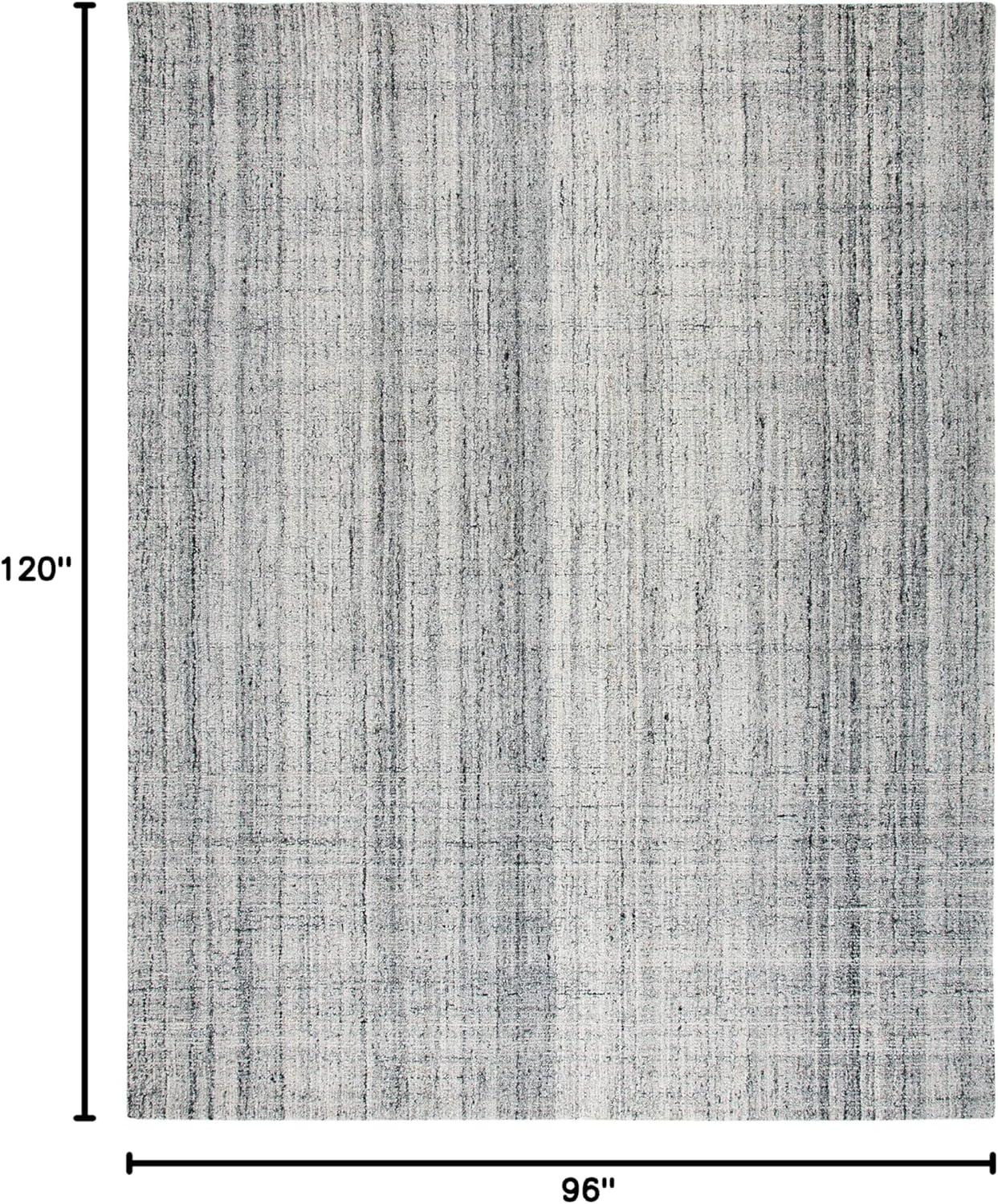 Abstract ABT141 Handmade Indoor Area Rug - Grey/Black - 8'x10' - Safavieh