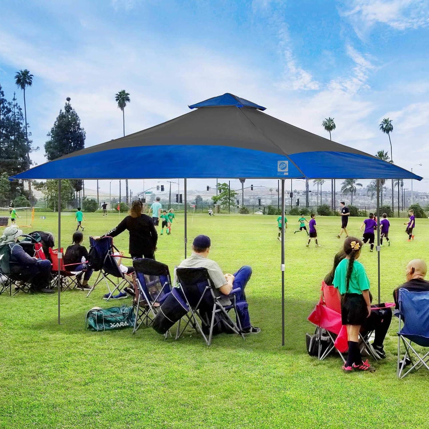 E-Z UP 13' x 13' Royal Blue and Gray Instant Shelter Canopy