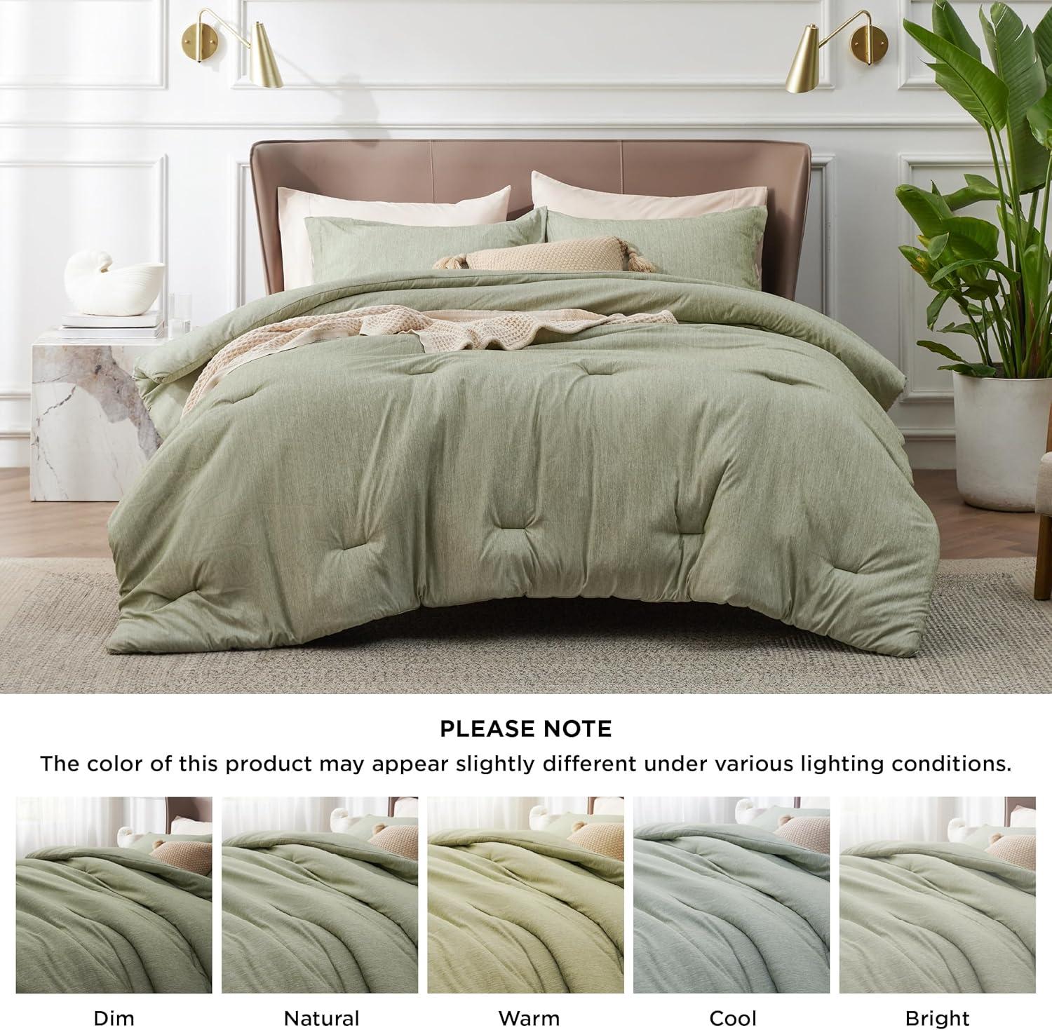 Bedsure Bedsure Cationic Dyed Comforter Set Dorm Bedding