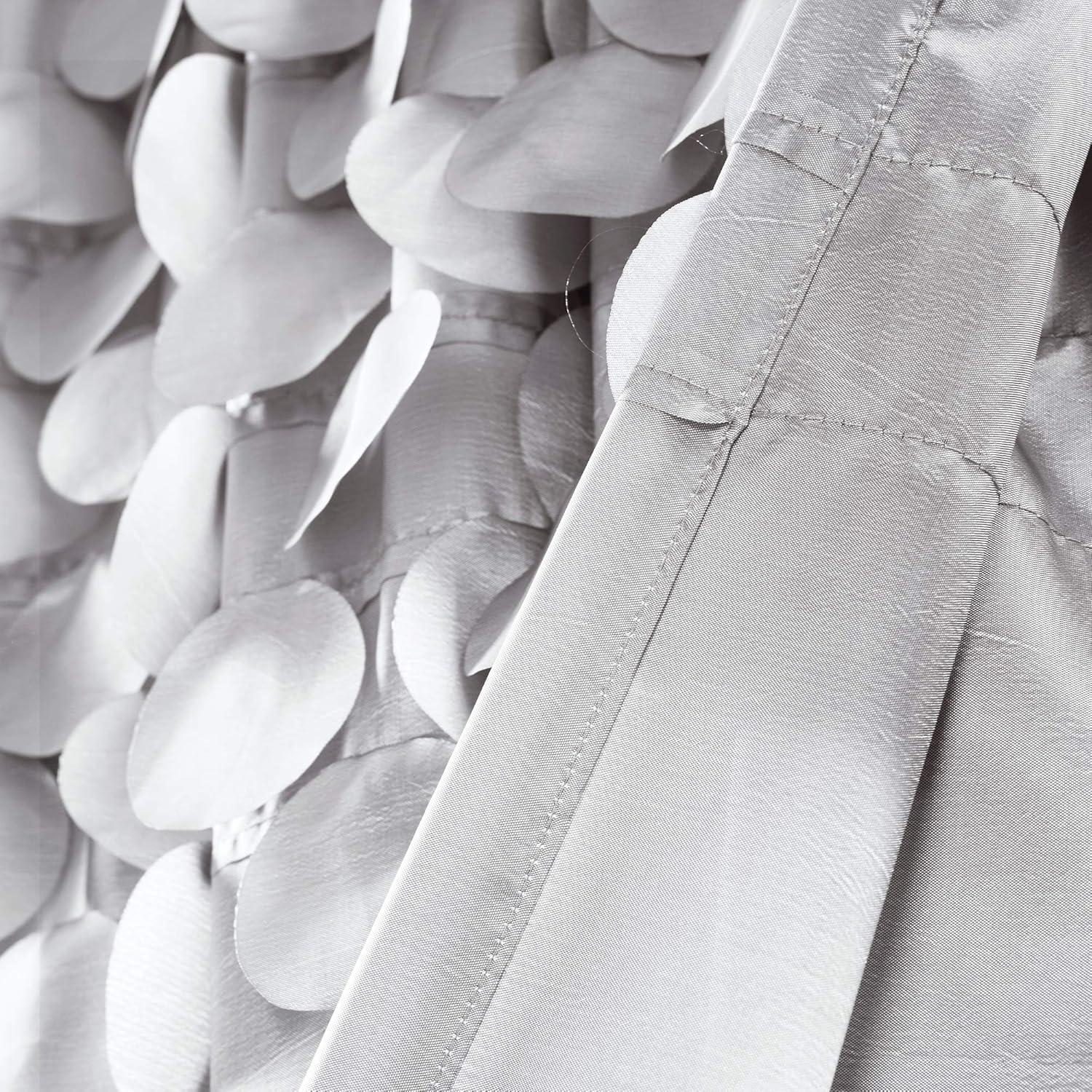 14"x70" Gigi Valance Light Gray - Lush Décor: Solid Microfiber Window Valance, Rod Pocket Style