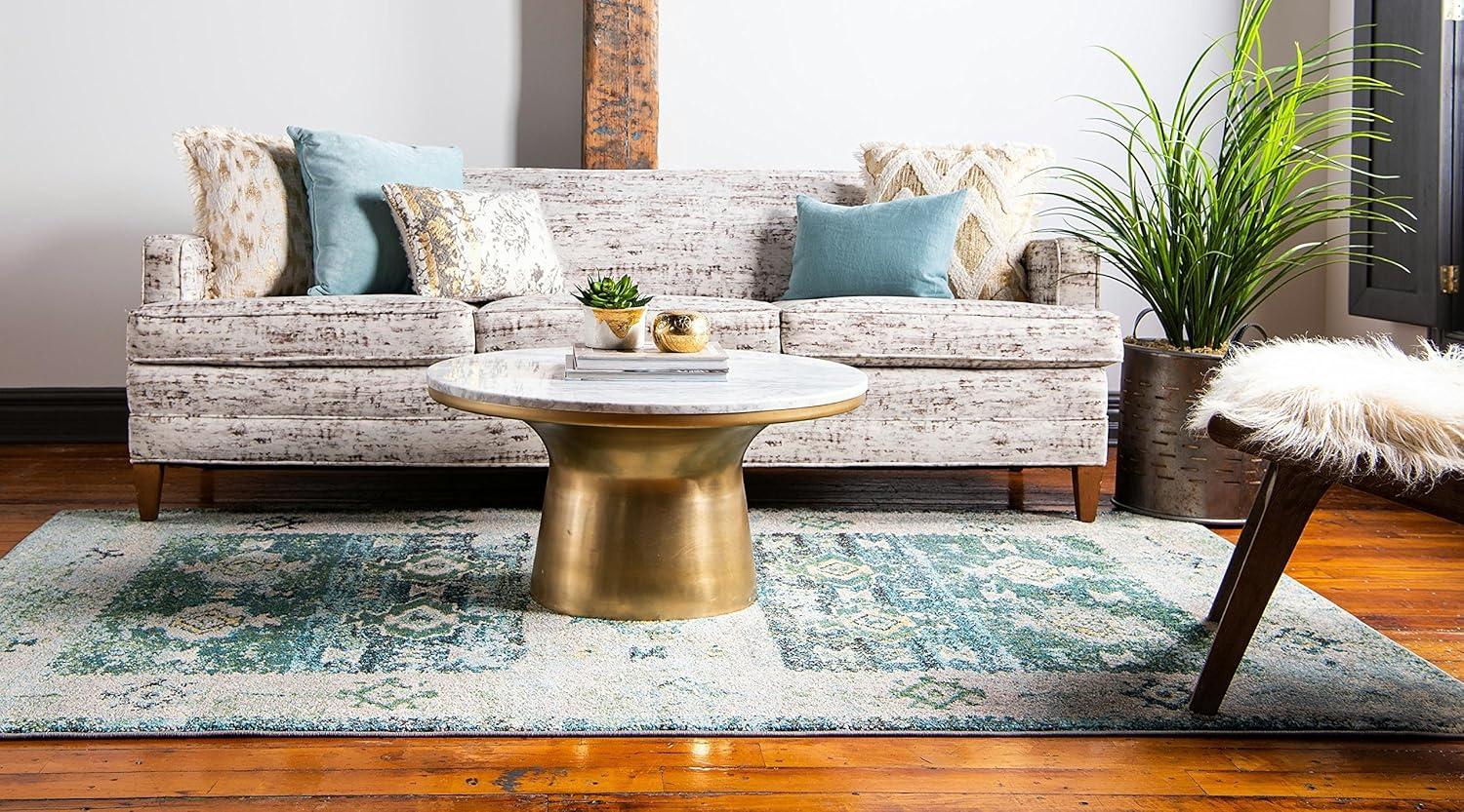 Unique Loom Monterey Collection Area Rug - Empire (8' x 10' Rectangle Green/Beige)