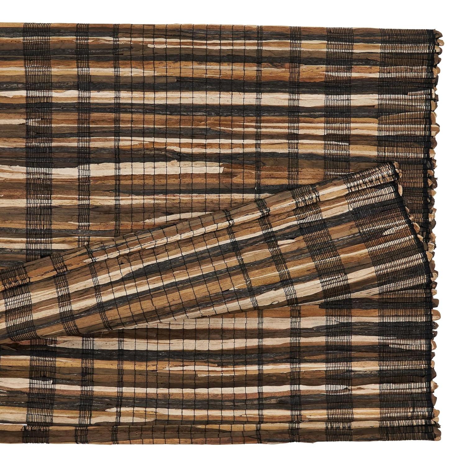 Saro Lifestyle Striped Water Hyacinth Table Runner