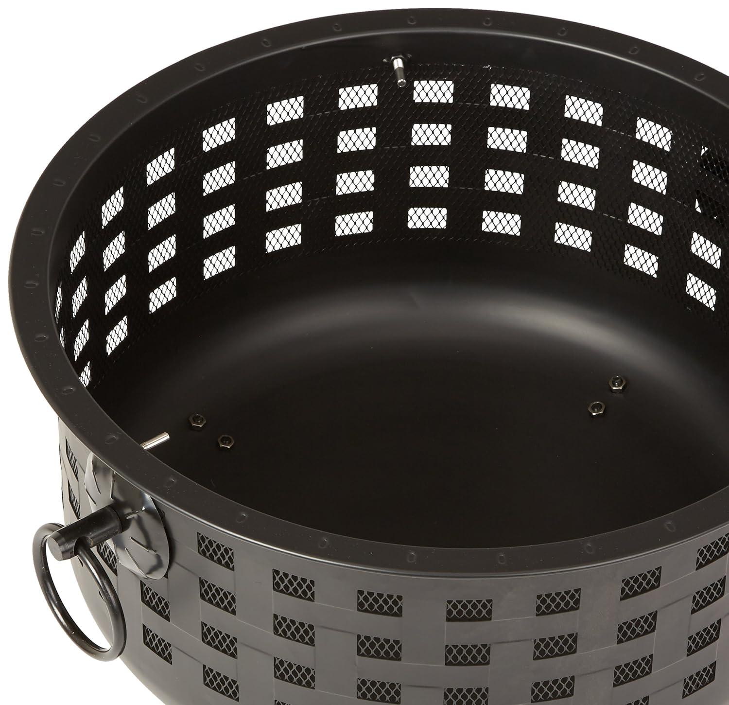 Amazon Basics 27 inch Steel Round Lattice Fire Pit