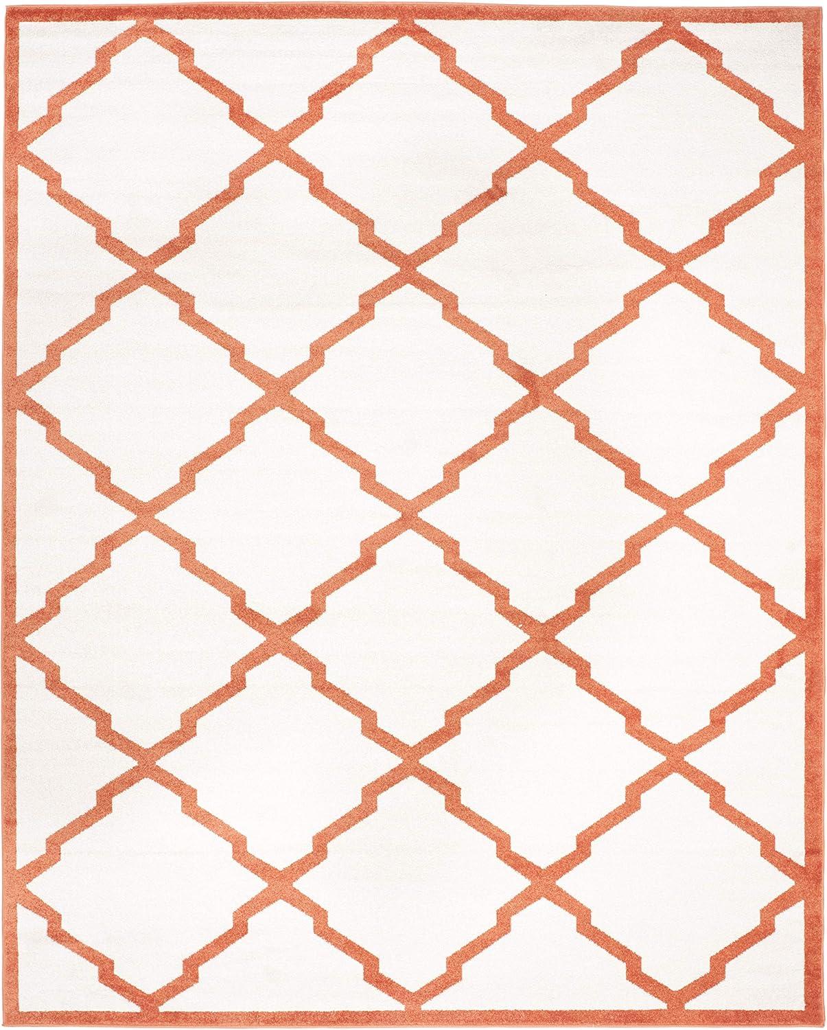 Amherst AMT421 Power Loomed Indoor Area Rug - Beige/Orange - 8'x10' - Safavieh
