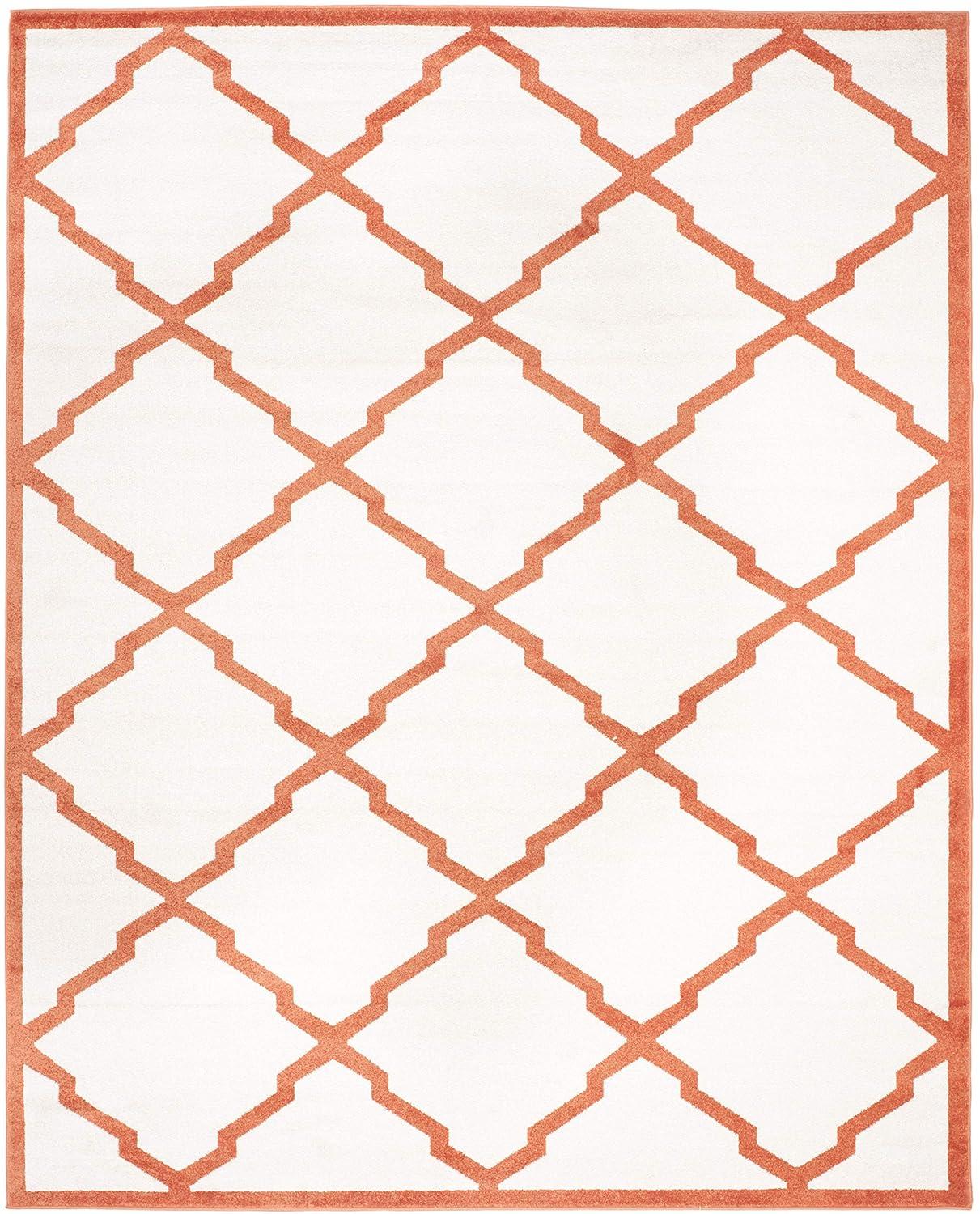 Amherst AMT421 Power Loomed Indoor Area Rug - Beige/Orange - 8'x10' - Safavieh