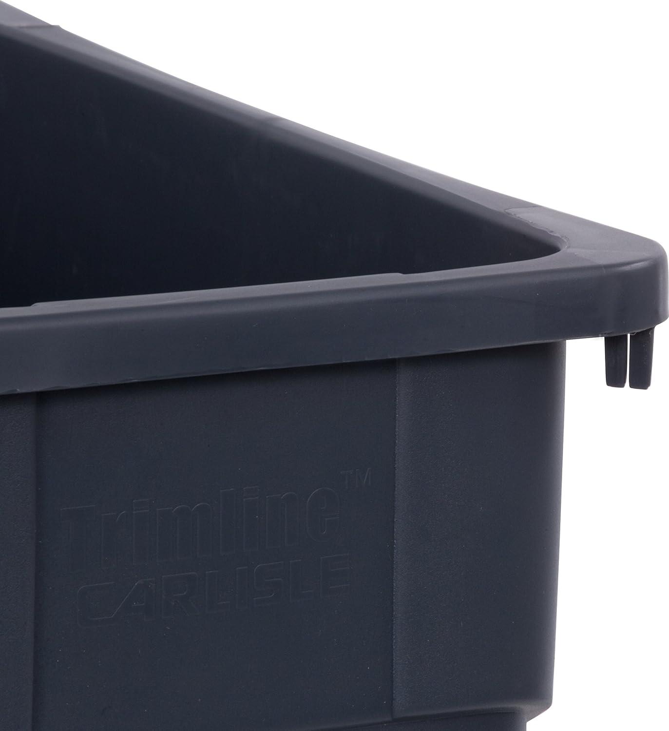 Carlisle 34201523 TrimLine Rectangle Waste Container Trash Can Only, 15 Gallon, Gray