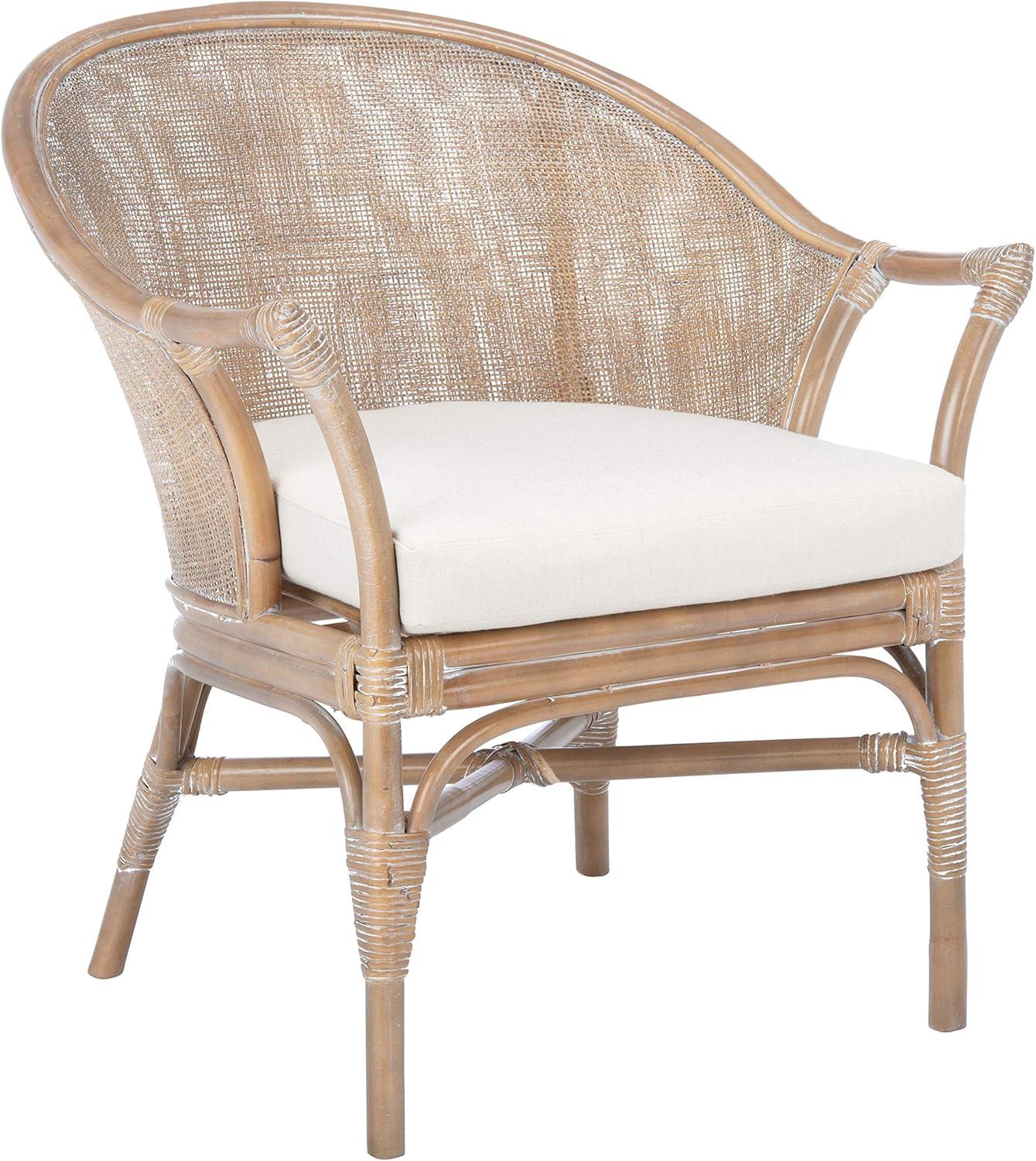 Dustin Rattan Accent Chair W/ Cushion  - Safavieh