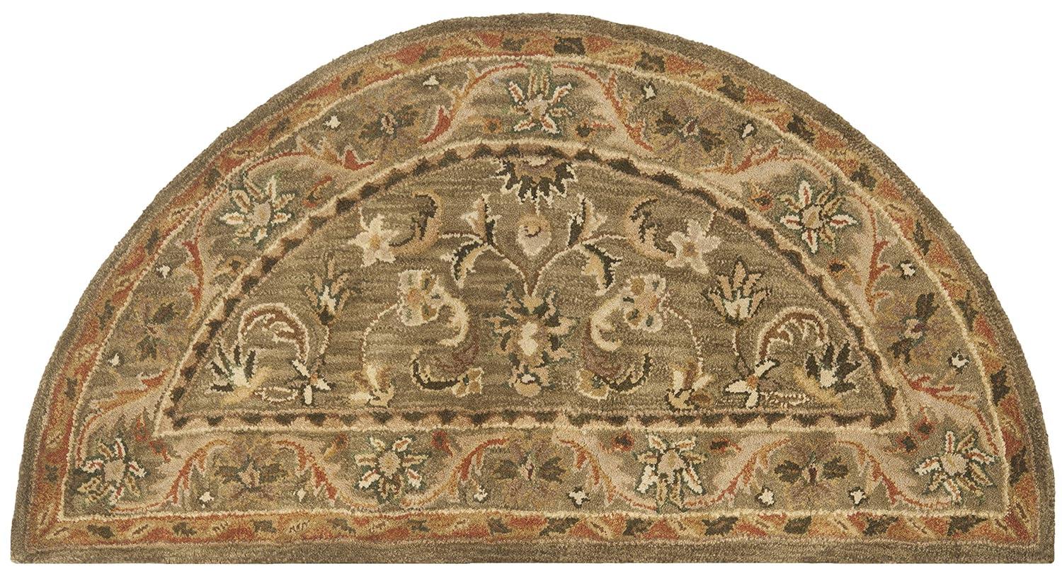 SAFAVIEH Antiquity Carmella Oriental Wool Area Rug, Green/Gold, 2'6" x 5' Half Moon
