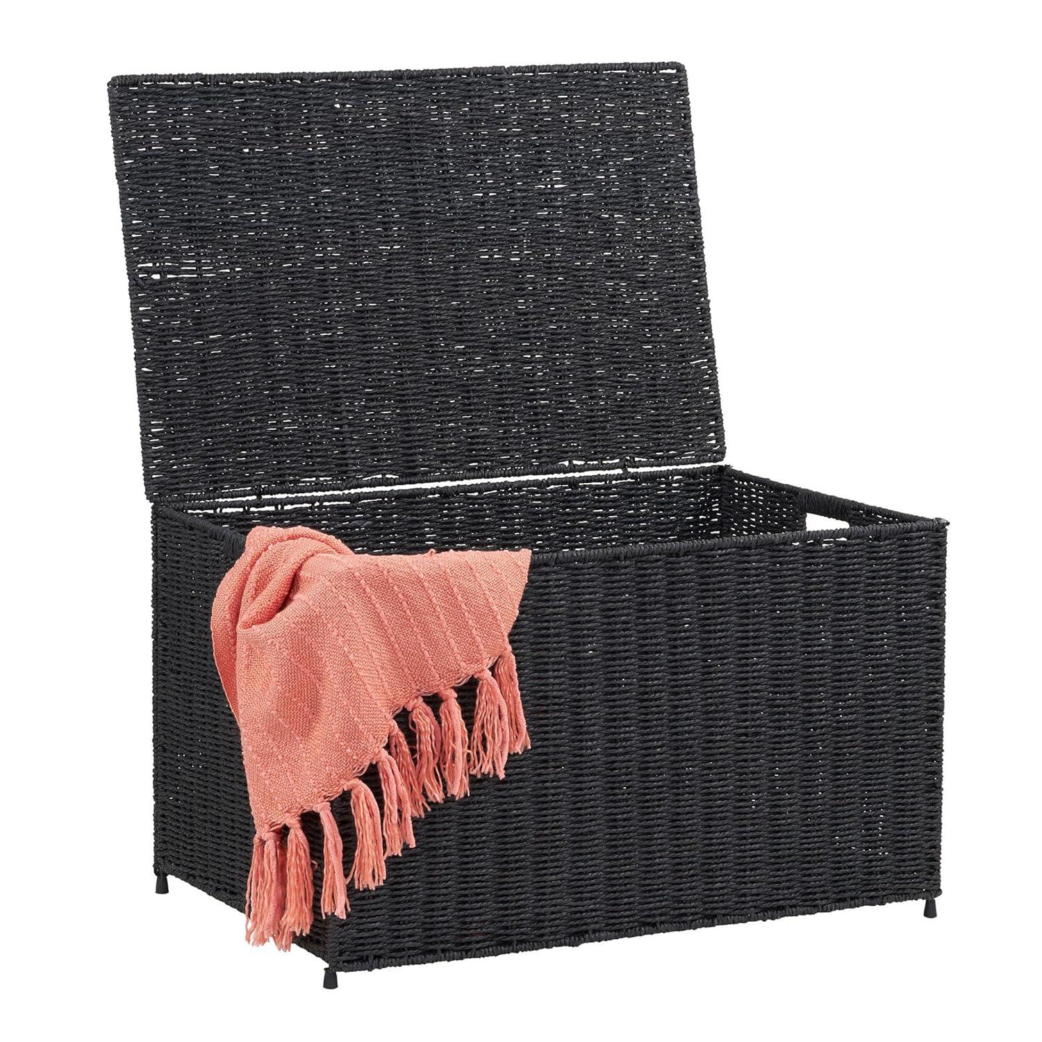 Household Essentials Woven Wicker Storage Chest