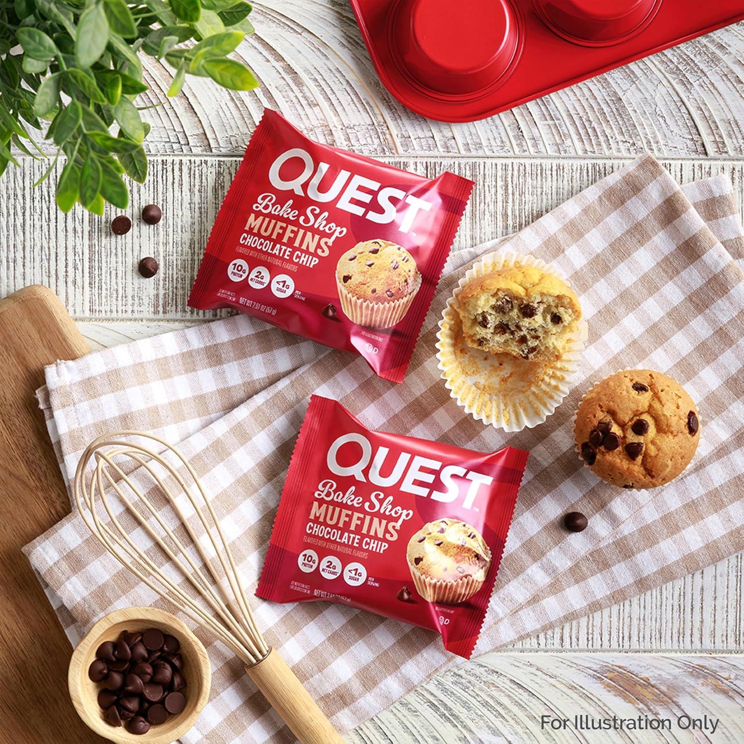 Quest Nutrition Bake Shop Muffin - Chocolate Chip - 8ct