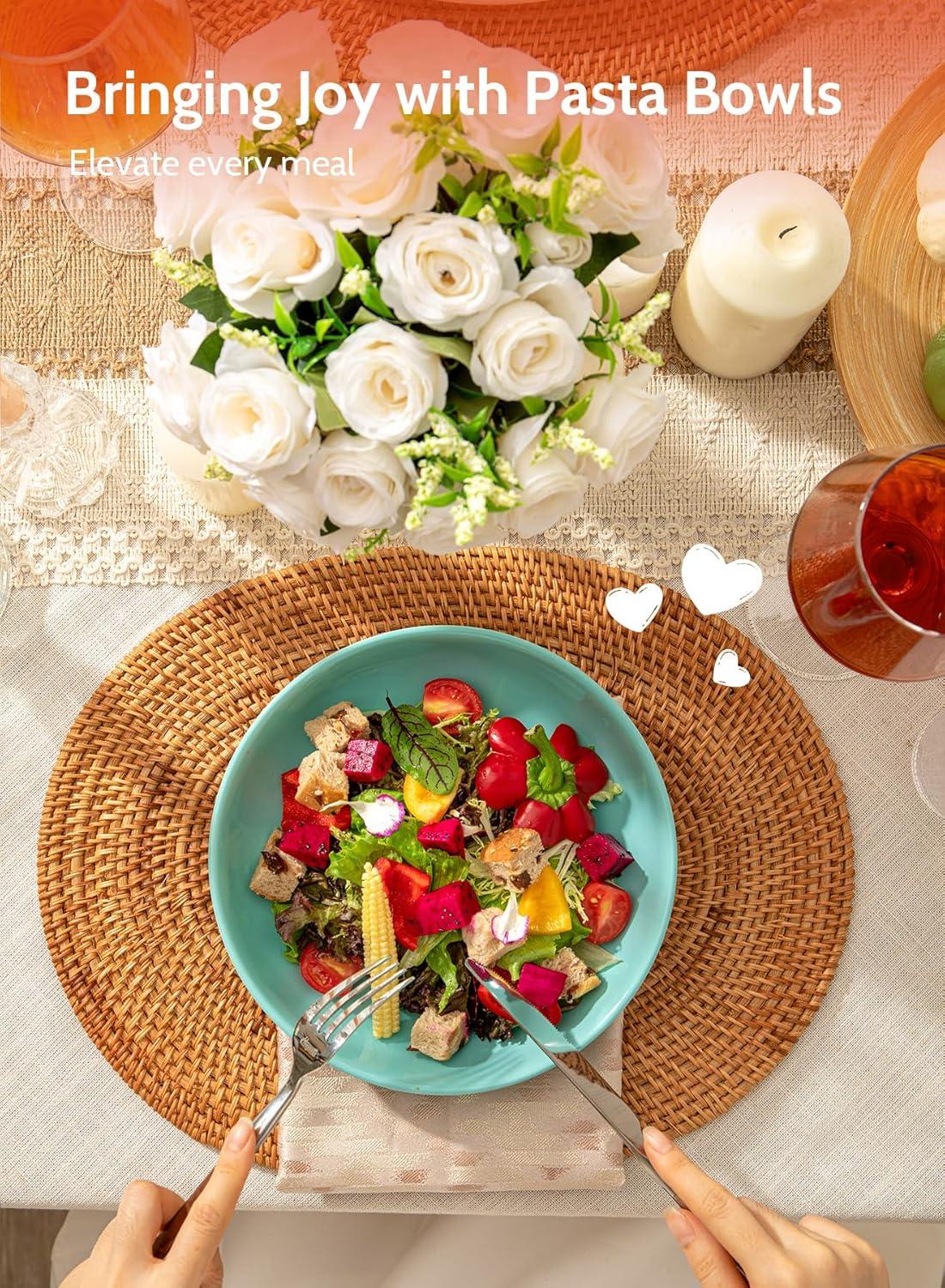 Sweese Porcelain 7.4 Inch Dessert Plates Set of 6 - Salad Modern Appetizer Plates - Dishwasher, Microwave, Oven Safe, Smooth Glaze, Scratch Resistant