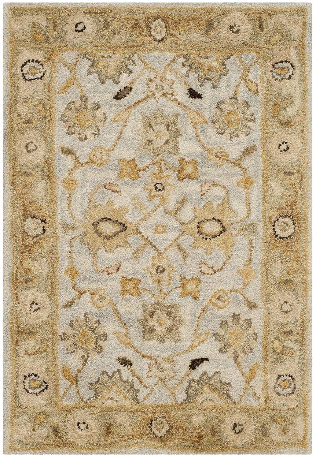 Antiquity AT856 Hand Tufted Accent Rug - Light Blue/Sage - 2'x3' - Safavieh.