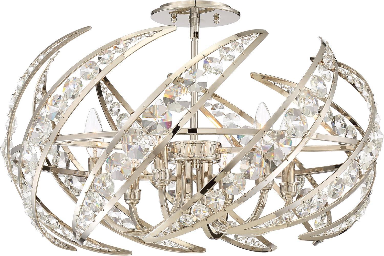 Quoizel Platinum Crescent 6-Light Pendant in Polished Nickel