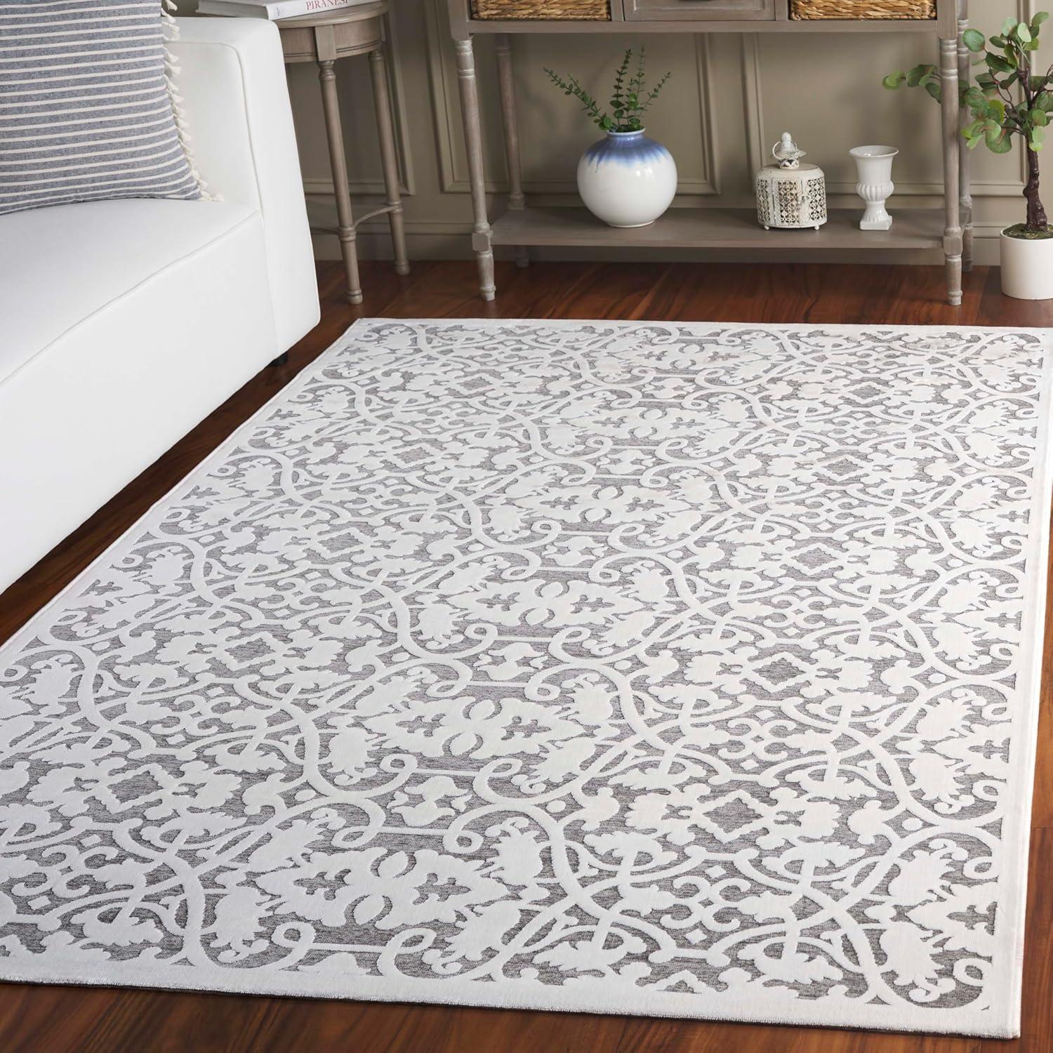 Paradise PARB636 Machine Made Indoor Area Rug - Ivory/Dark Grey - 5'x7'5" - Safavieh