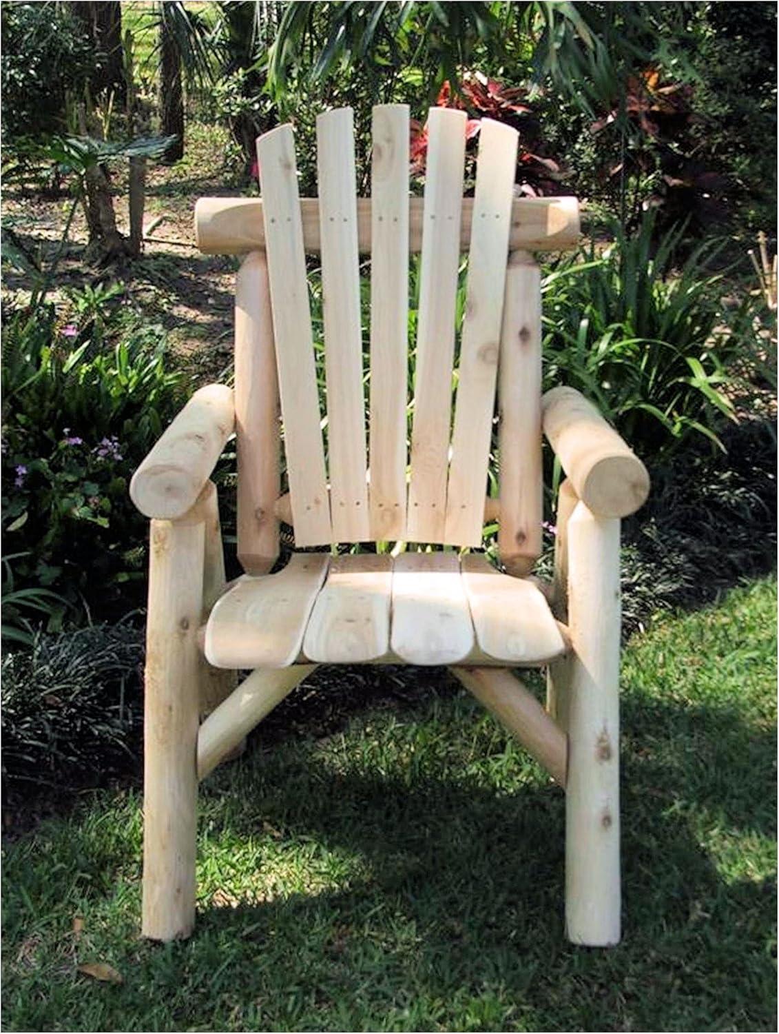 Rustic Cedar High Back Standard Dining Chair in Natural Light Brown