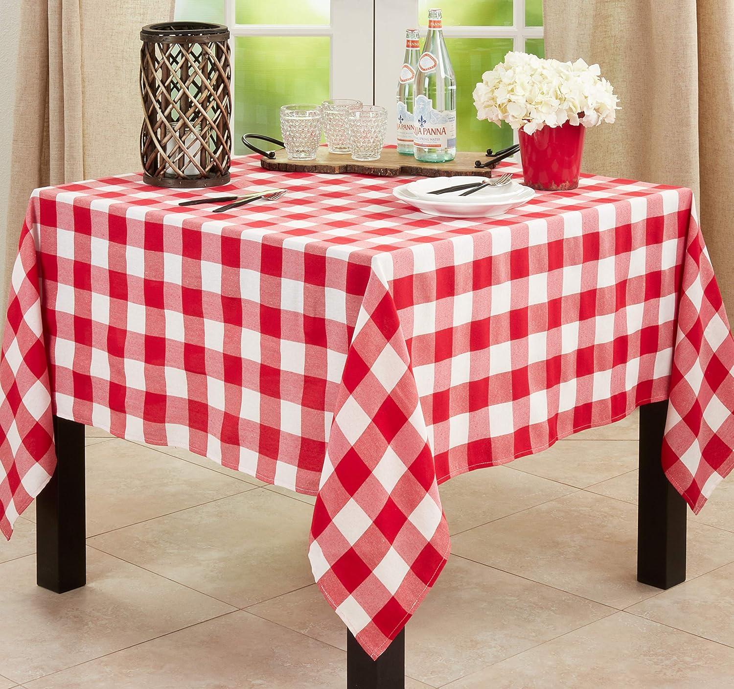 Loon Peak® Salerno Buffalo Plaid Tablecloth & Reviews | Wayfair