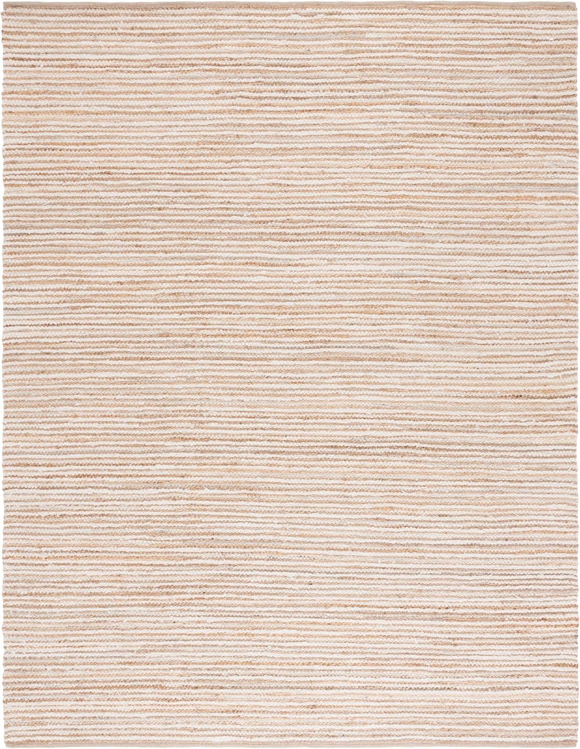 SAFAVIEH Constance Braided Plush Shag Area Rug, White/Beige, 8' x 10'