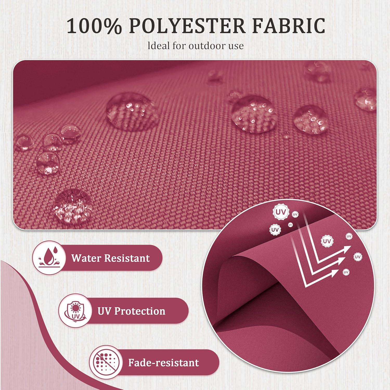 Outdoor Loveseat Cushion Set 46 X 26 Inch Water Repellent & Fadeness Patio Furniture Cushions,Removable Outdoor Couch Cushions with Hidden Zipper & Adjustment Staps for Couch, Bench, and Swing