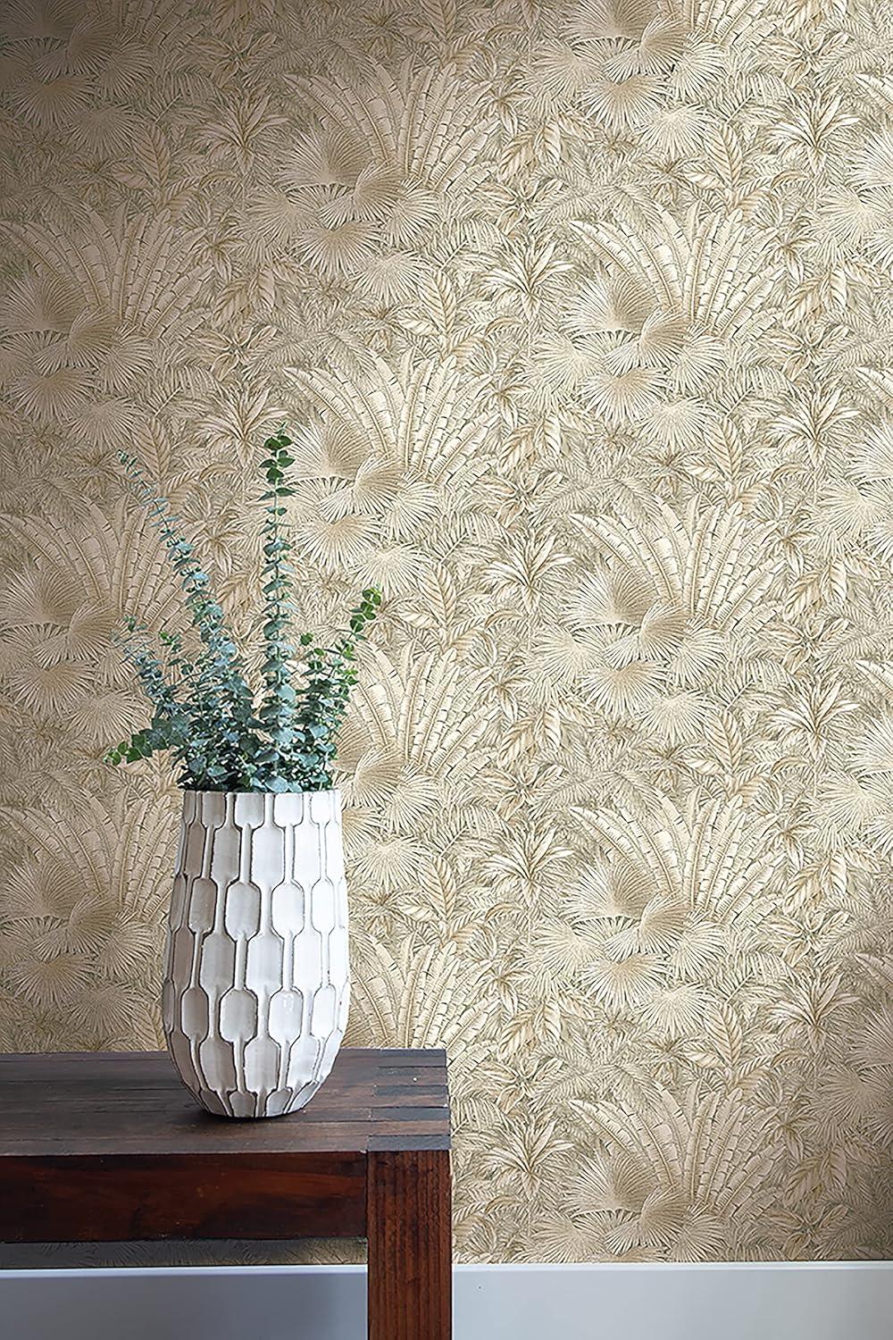 Tommy Bahama Bahamian Breeze Palm 18' L x 20.5" W Peel & Stick Wallpaper Roll