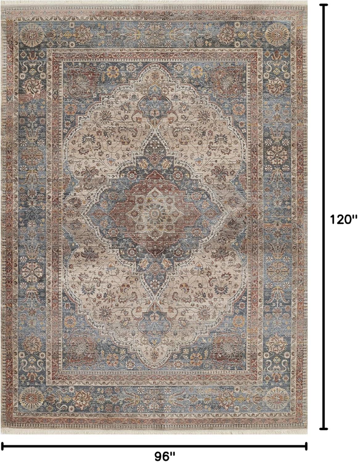 Izmir Multicolor Turkish-Inspired Chenille 8' x 10' Area Rug