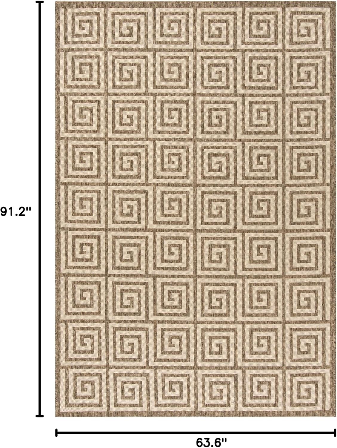 Linden LND129 Power Loomed Area Rug - Cream/Beige - 5'3"x7'6" - Safavieh