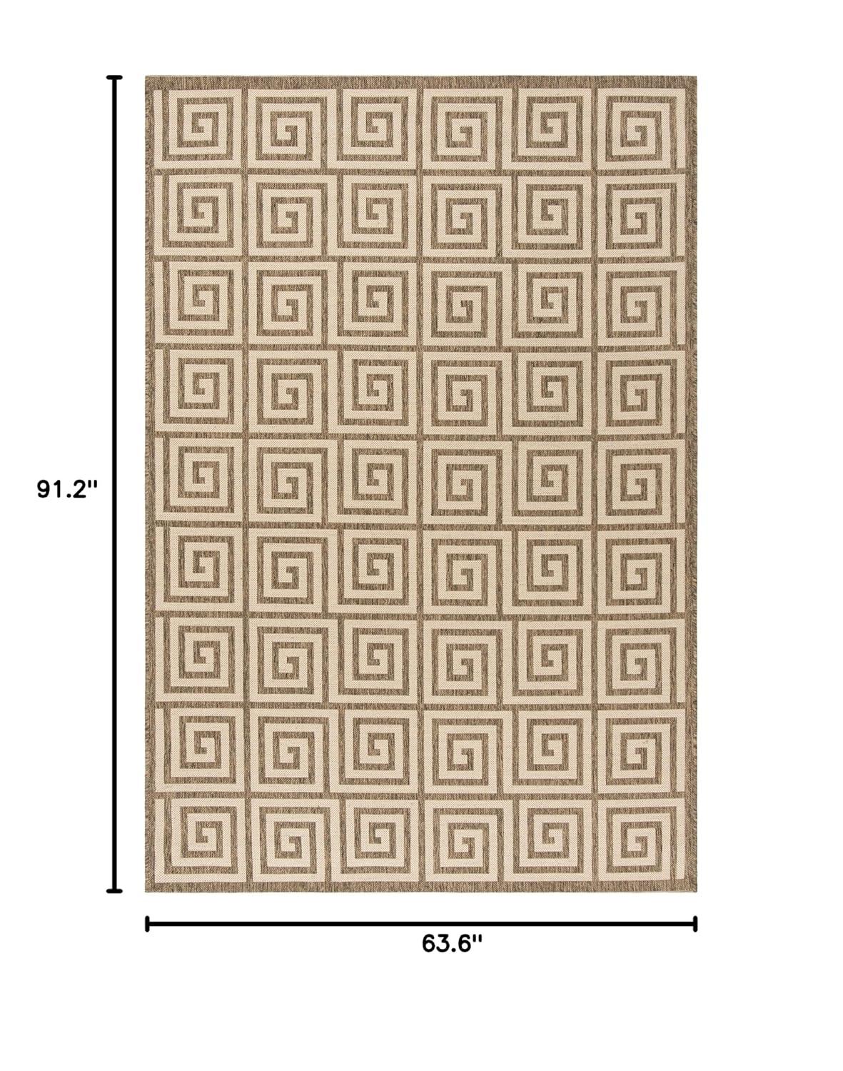 Linden LND129 Power Loomed Area Rug - Cream/Beige - 5'3"x7'6" - Safavieh
