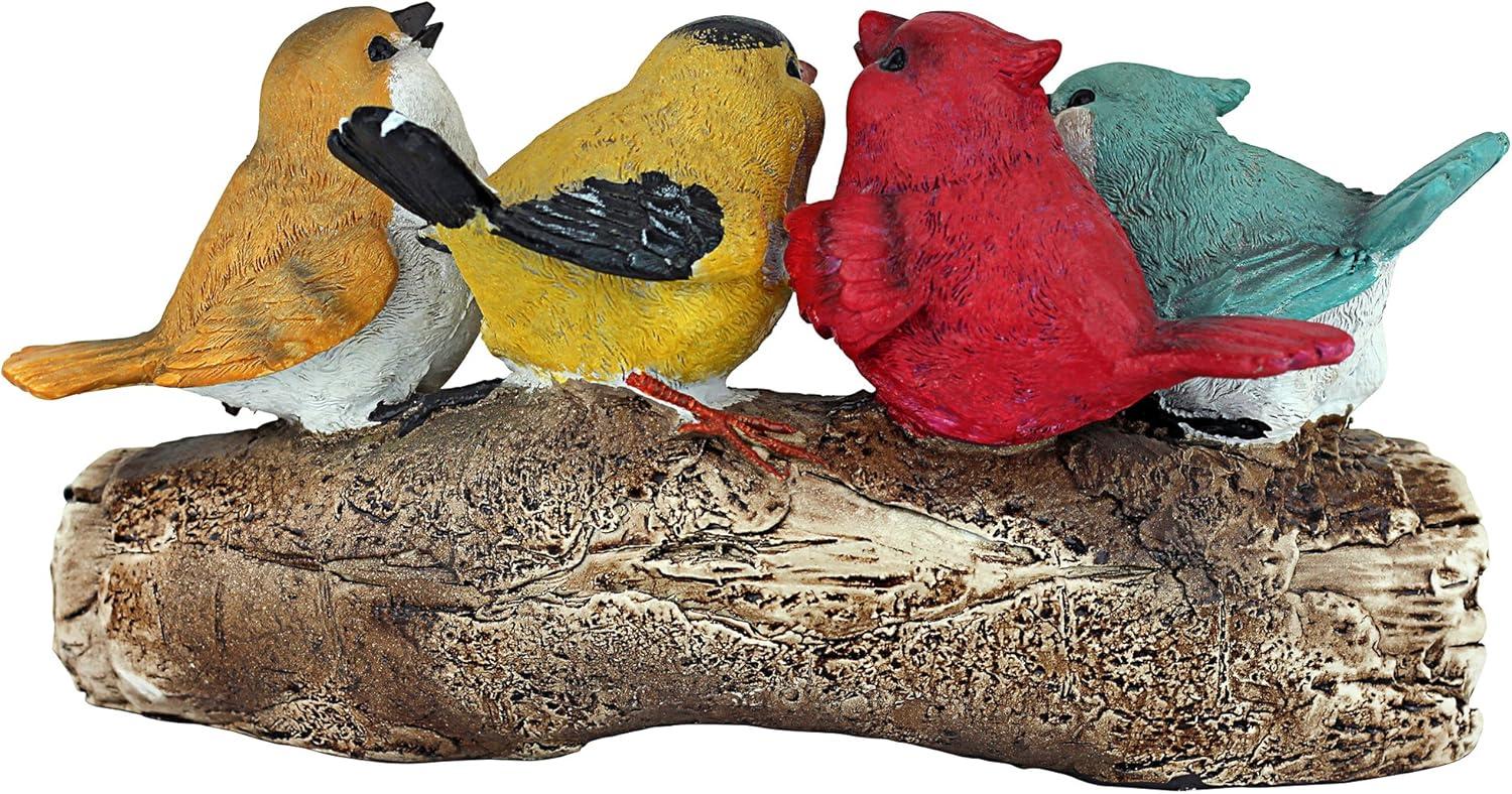 Multicolored Resin Bird Welcome Statue for Garden