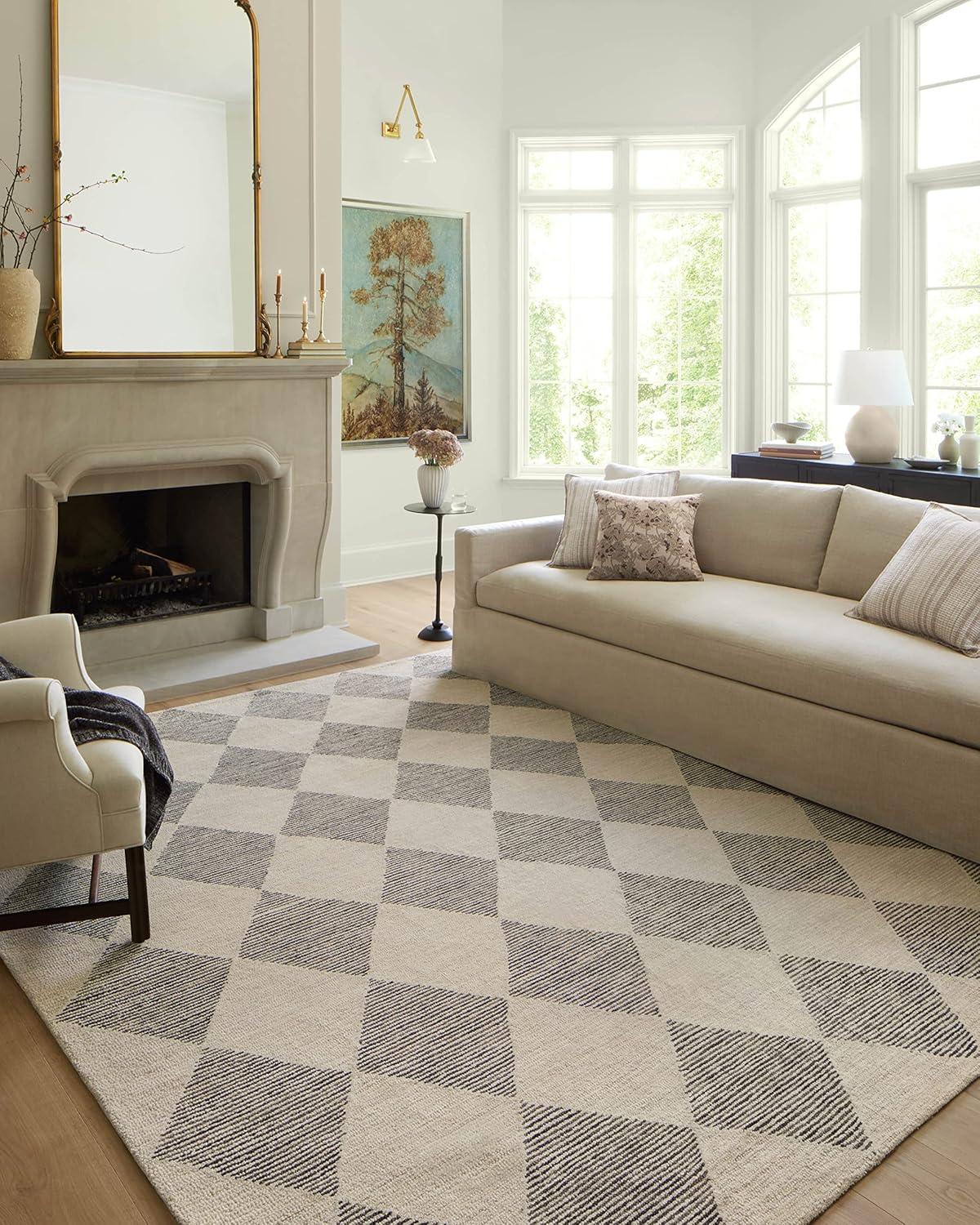 Francis Wool Beige/Charcoal Rug