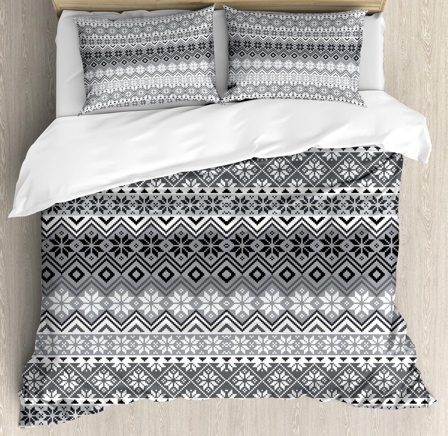 Rustic Geometric Shapes Duvet Cover Set