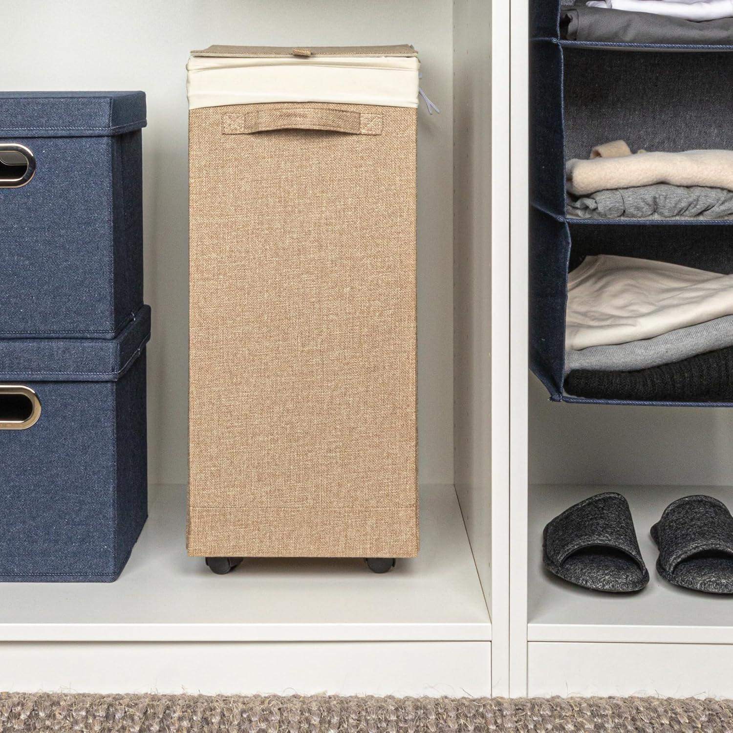 Household Essentials Rolling Laundry Hamper with Handles