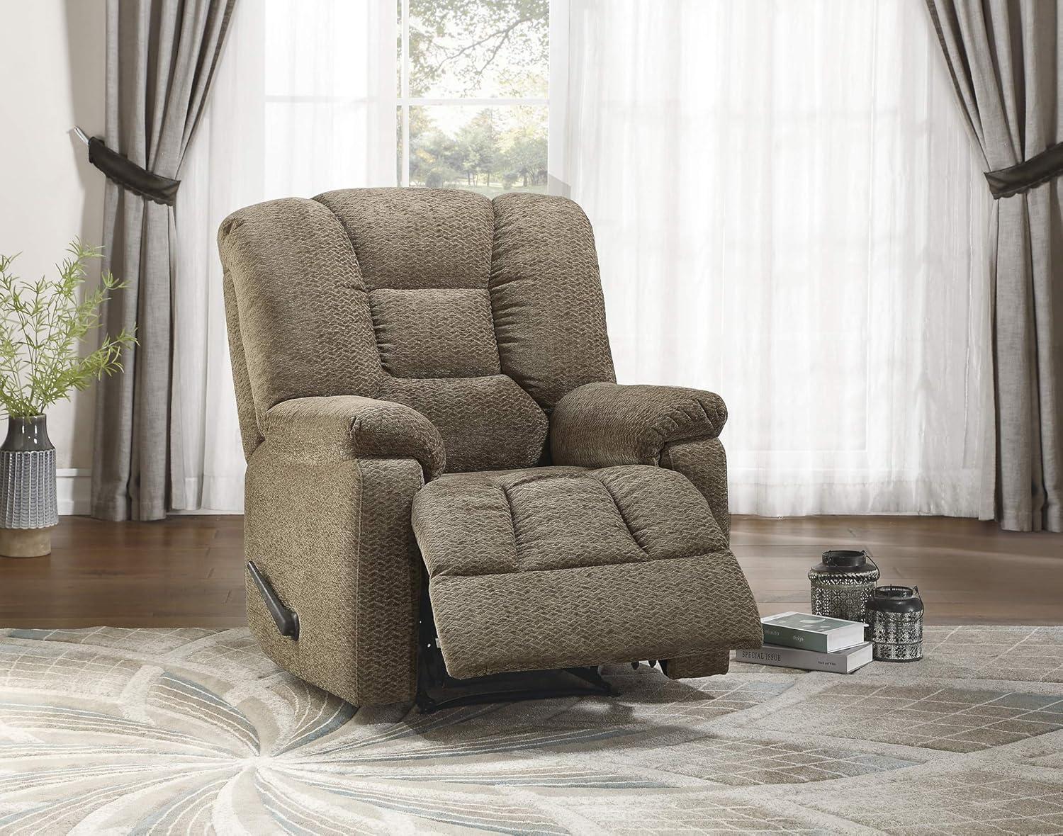 Lexicon Kaylene Chenille Recliner in Brown