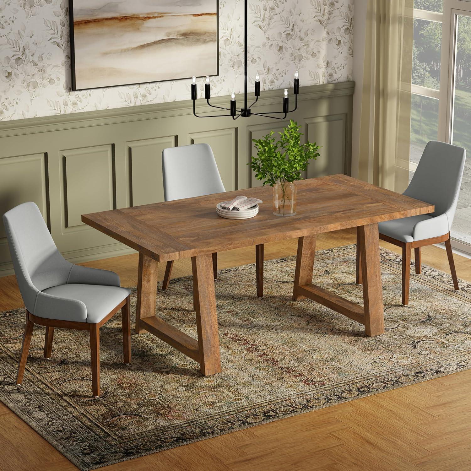 Whitley Burnt Wax Solid Mango Wood Dining Table