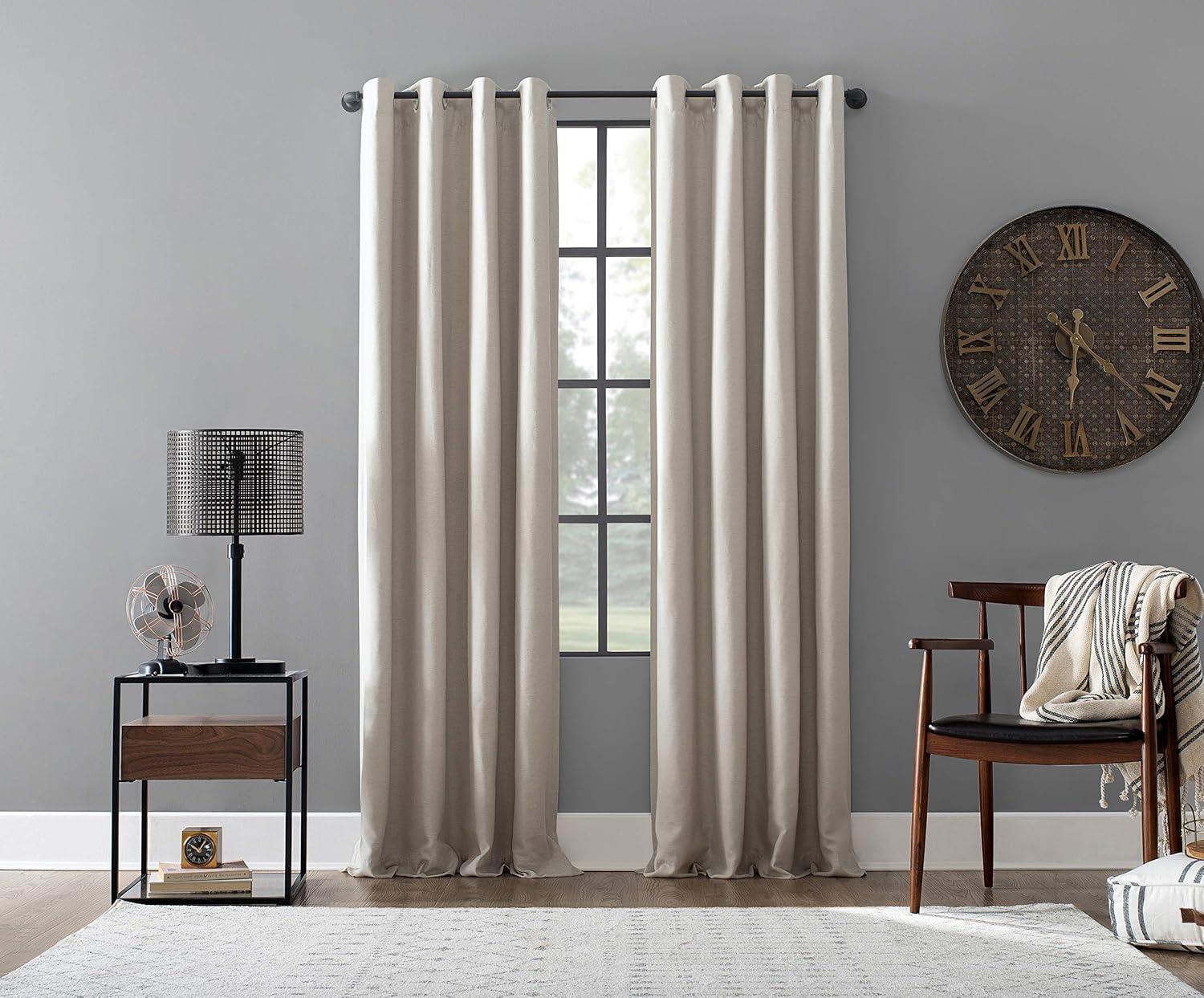 Archaeo Blackout Linen Blend Grommet Top Curtain Panel