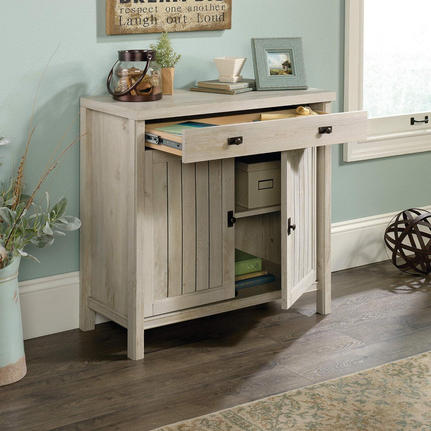 Chalked Chestnut Adjustable Shelving Office Cabinet