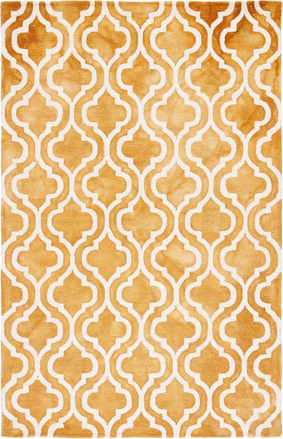 Dip Dye DDY537 Hand Tufted Indoor Area Rug - Gold/Ivory - 5'x8' - Safavieh