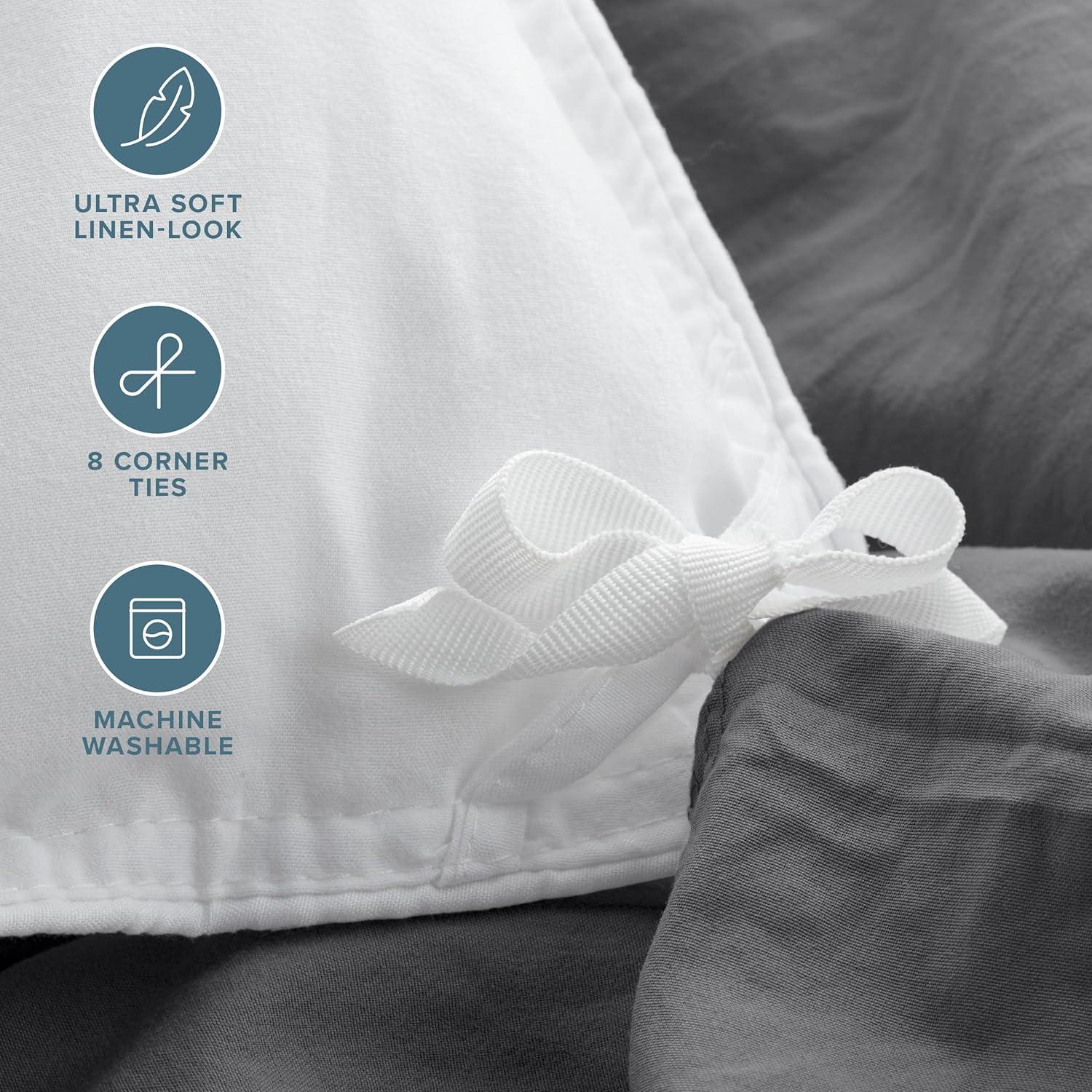 Bare Home Washed Microfiber Duvet Cover Set