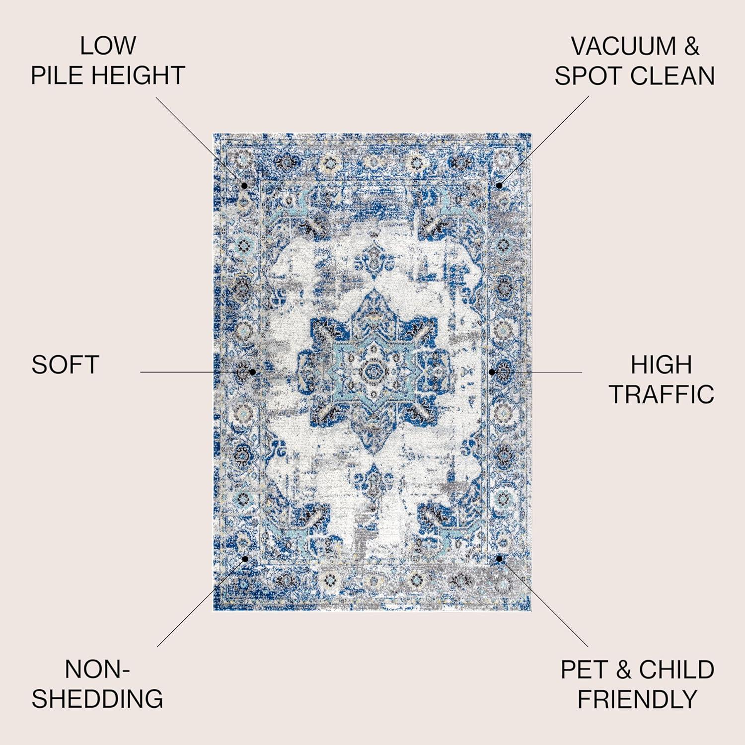 Modern Persian Boho Vintage Medallion Area Rug  - JONATHAN Y