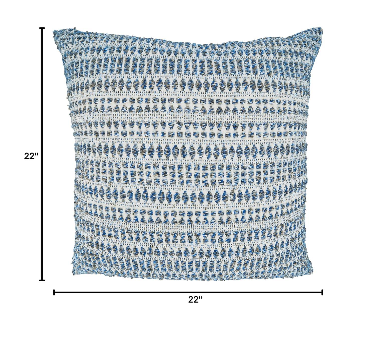 Saro Celeste Collection Geometric Cotton Blend Throw Pillow