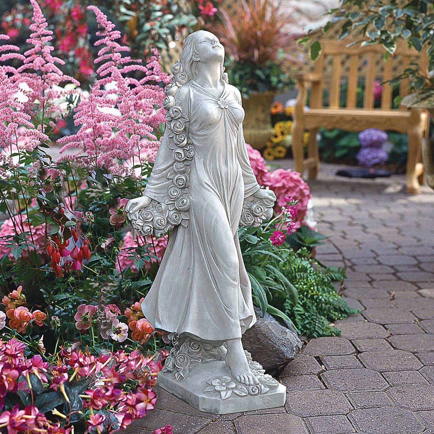Antique Stone Finish Roman Goddess Flora Garden Statue