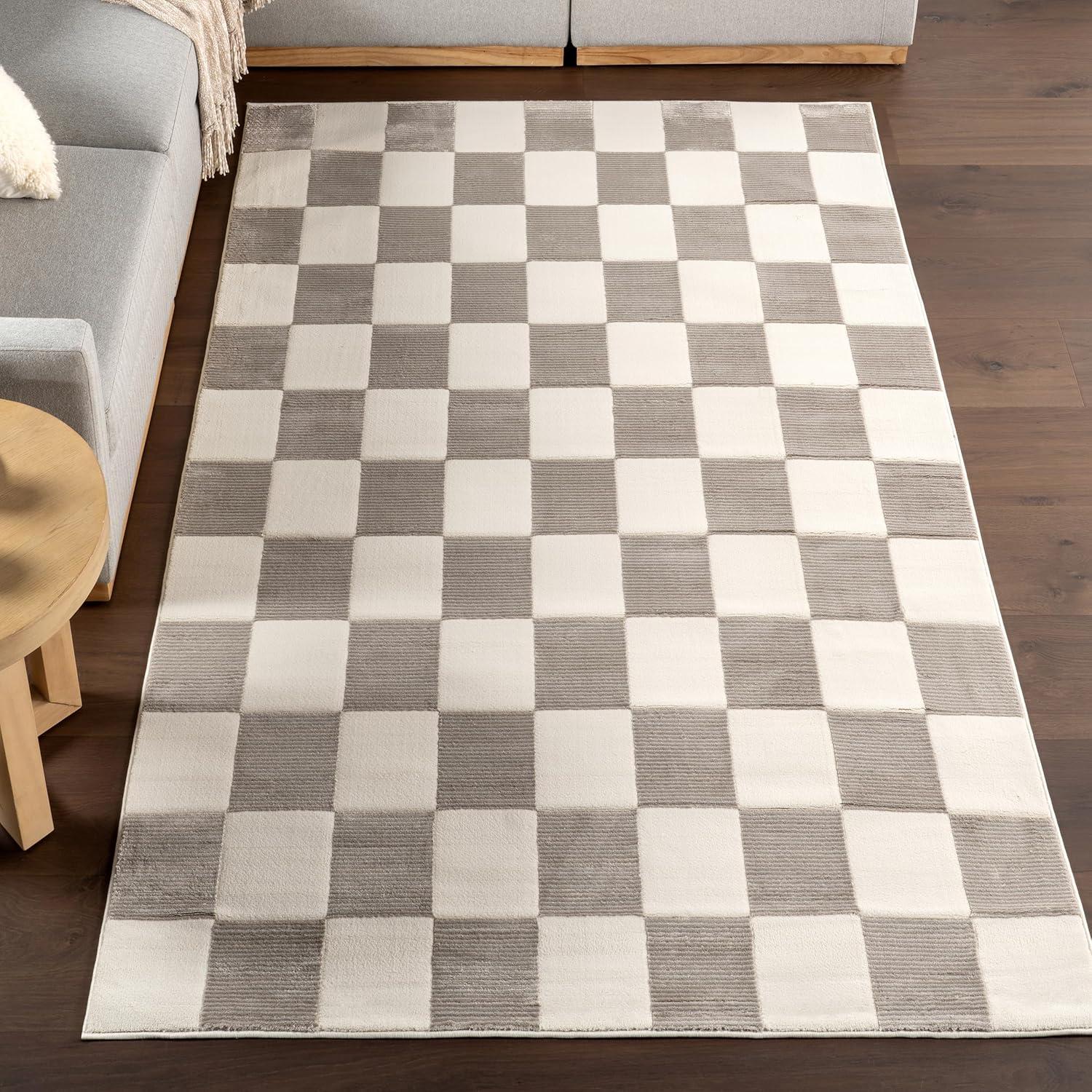 Nuloom Zhuri Checkered Machine Washable Indoor Area Rug